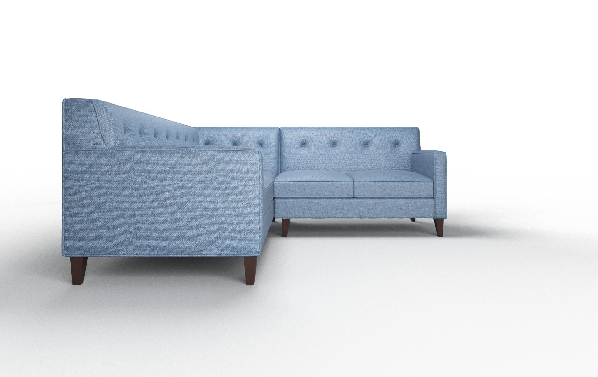 Harper Leslie Indigo Sectional espresso legs 2