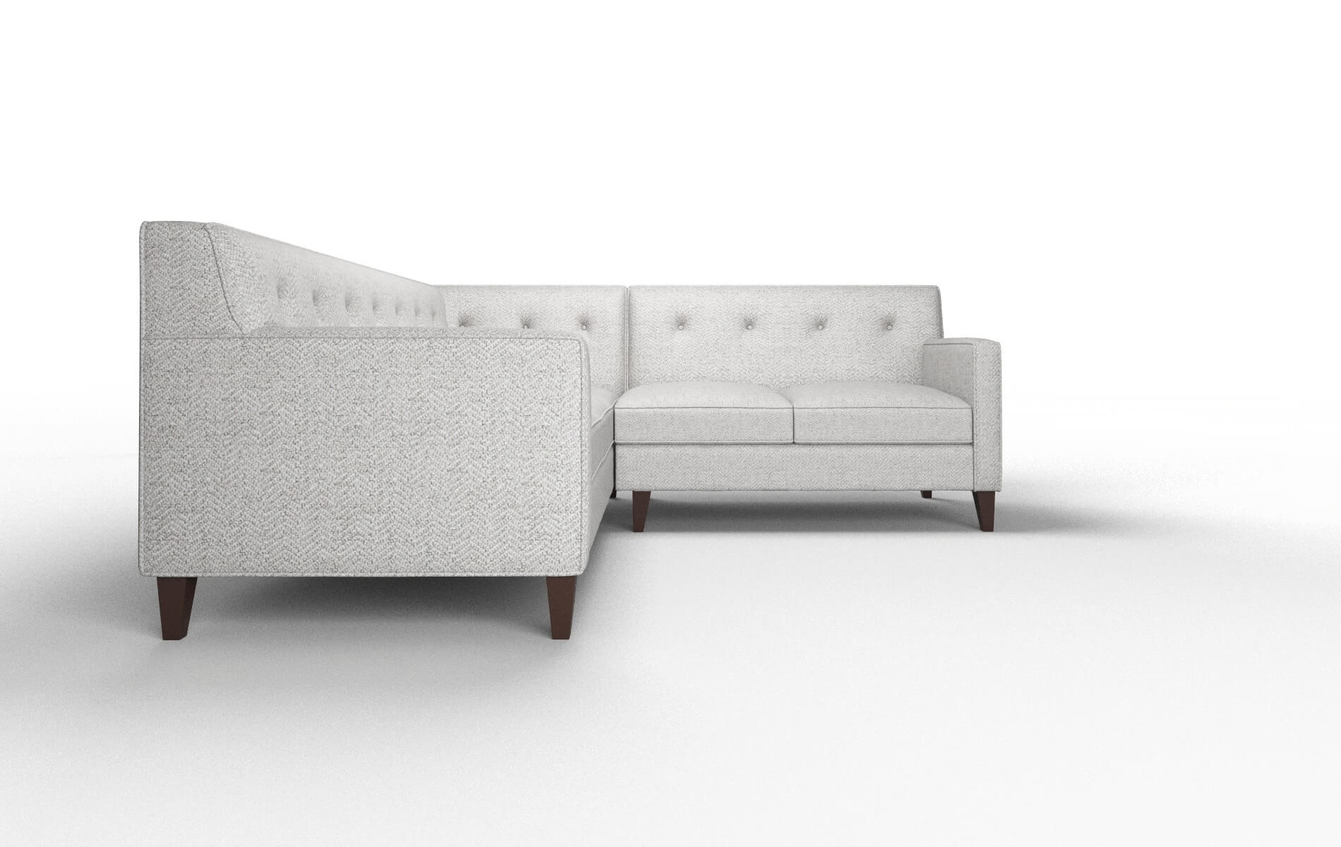 Harper Malibu Dove Sectional espresso legs 2