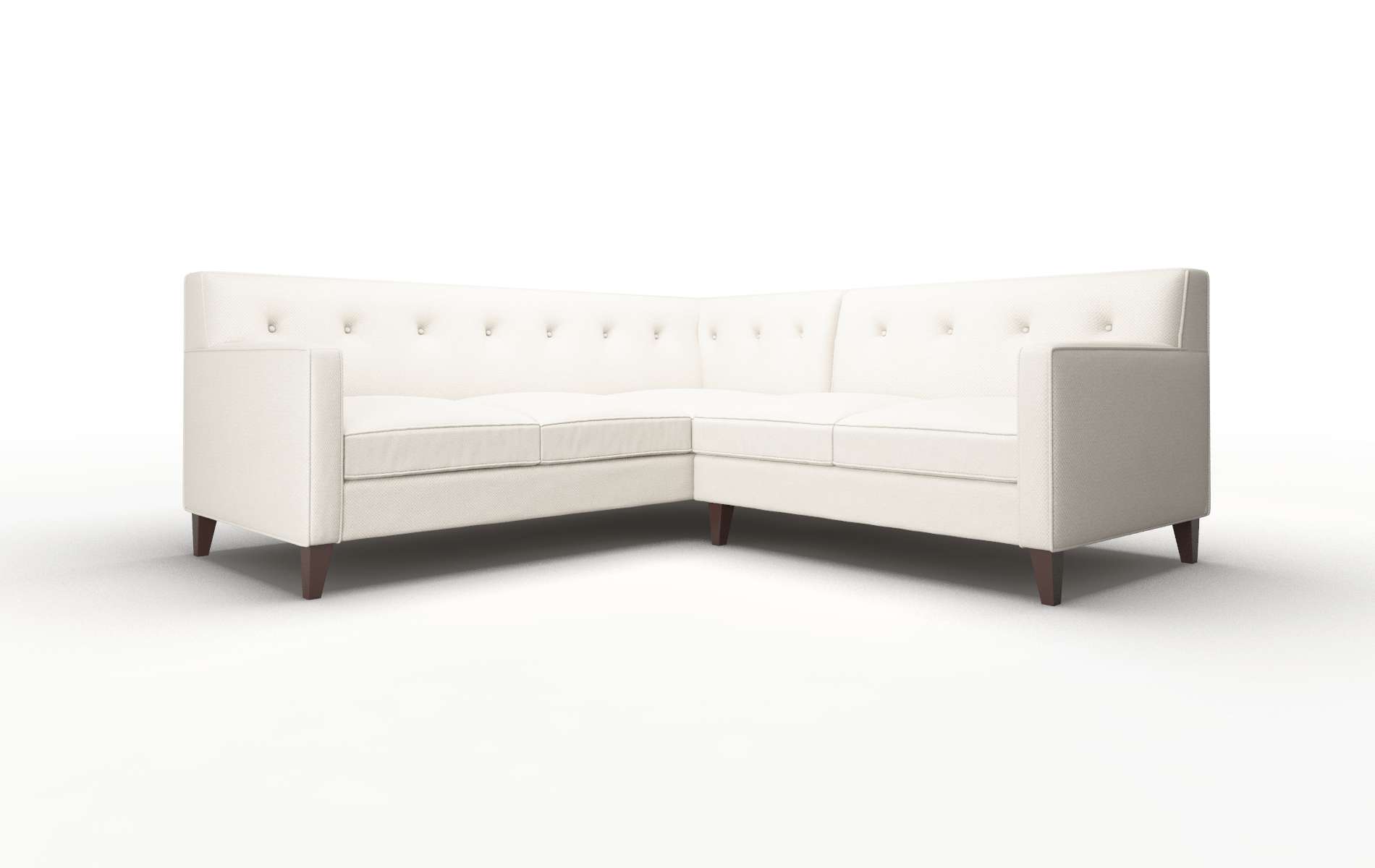 Harper Malibu Linen Sectional espresso legs 1