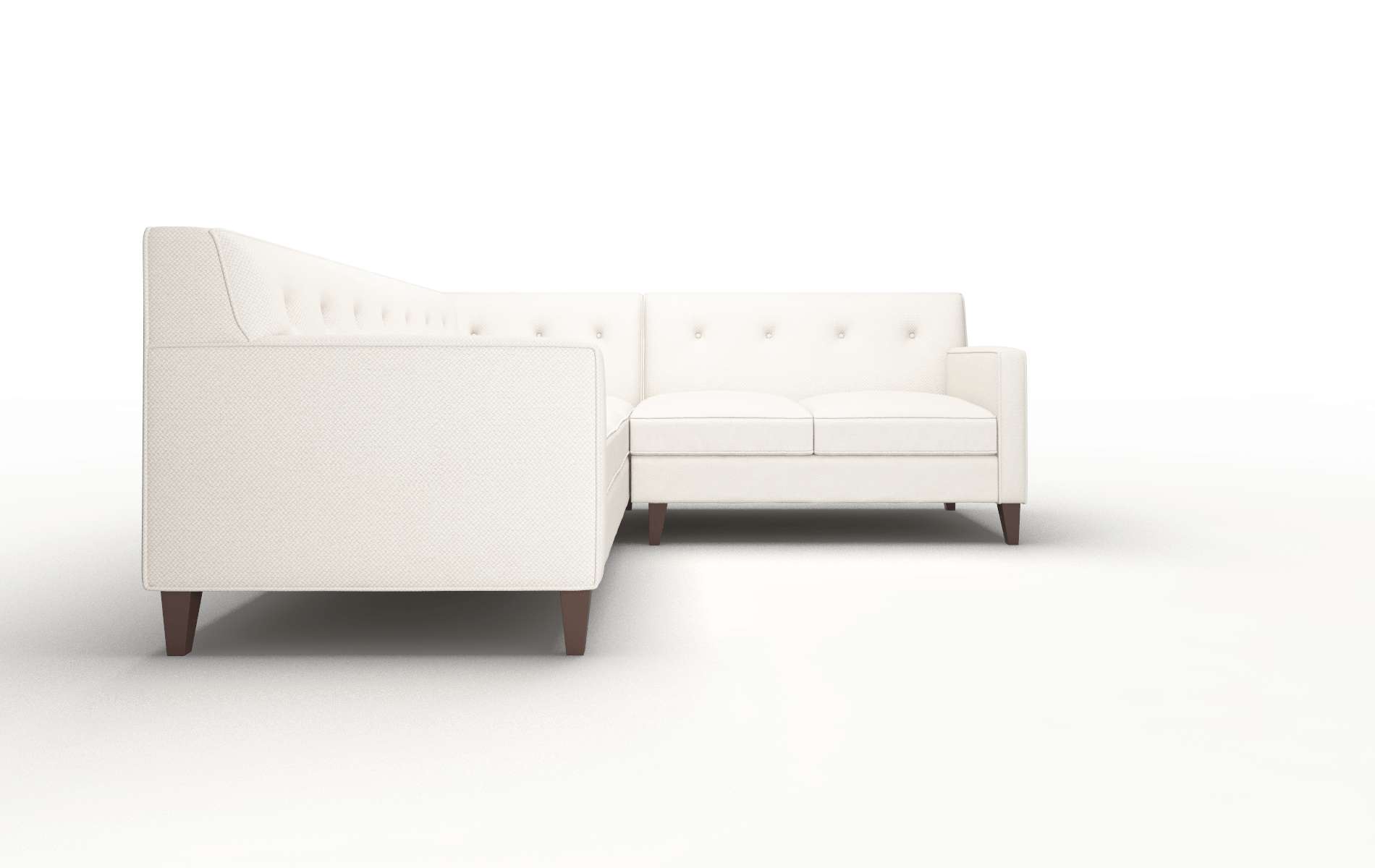 Harper Malibu Linen Sectional espresso legs 2
