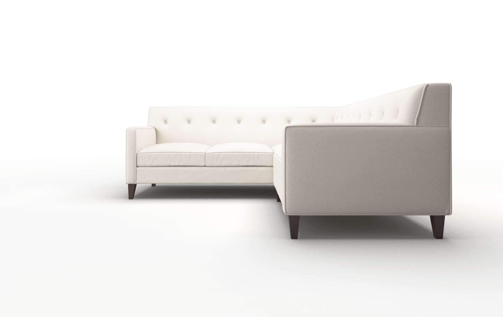 Harper Malibu Linen Sectional espresso legs 5