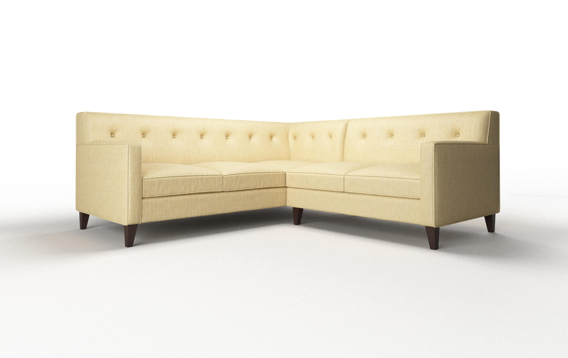 Harper Malibu Maize Sectional espresso legs 1