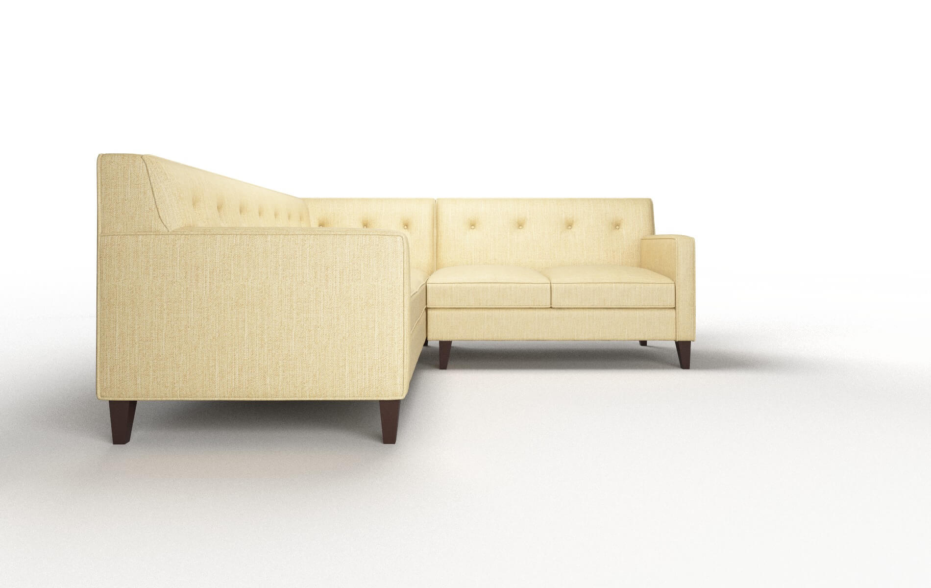 Harper Malibu Maize Sectional espresso legs 2