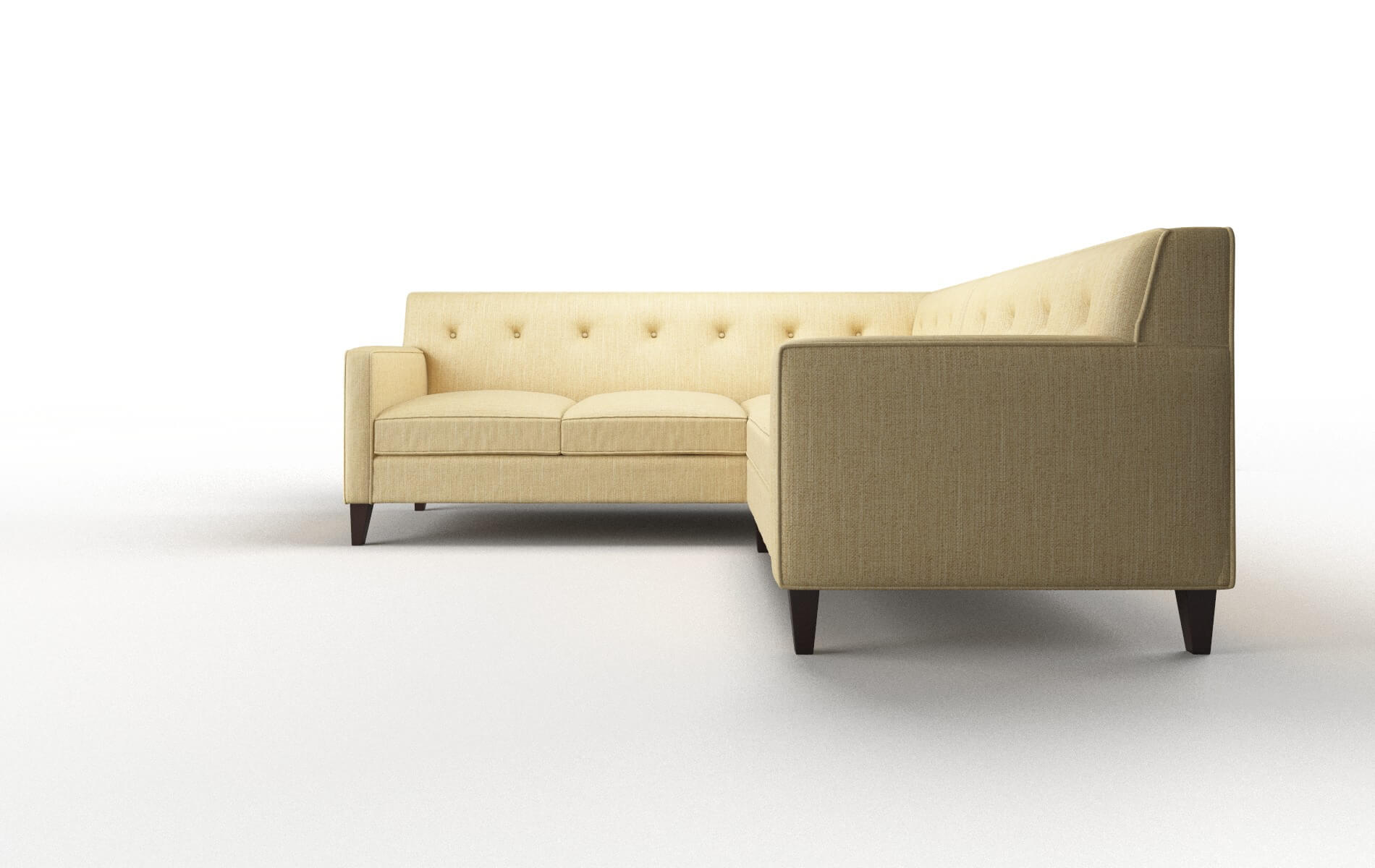 Harper Malibu Maize Sectional espresso legs 5