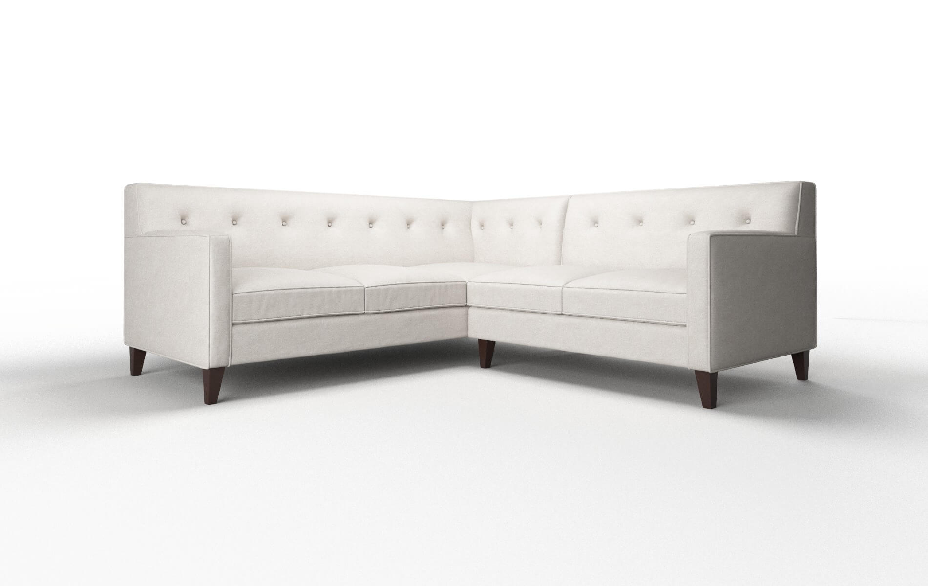 Harper Noble Grey Sectional espresso legs 1