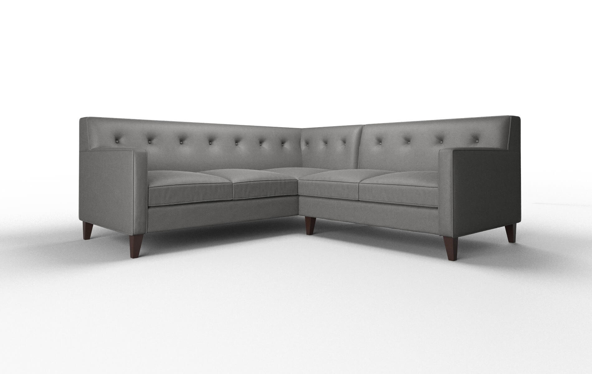 Harper Oakley Charcoal Sectional espresso legs 1