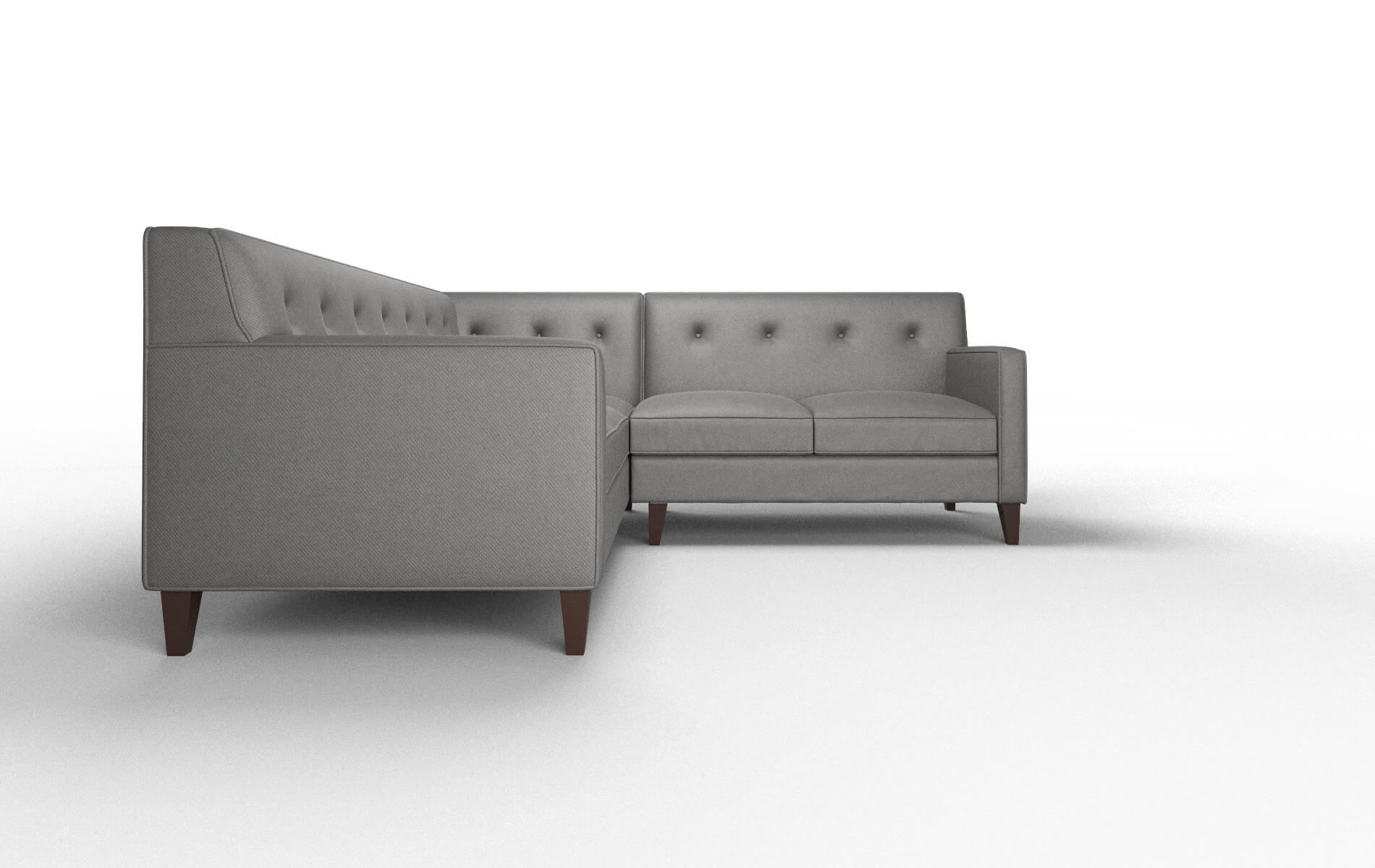 Harper Oakley Charcoal Sectional espresso legs 2