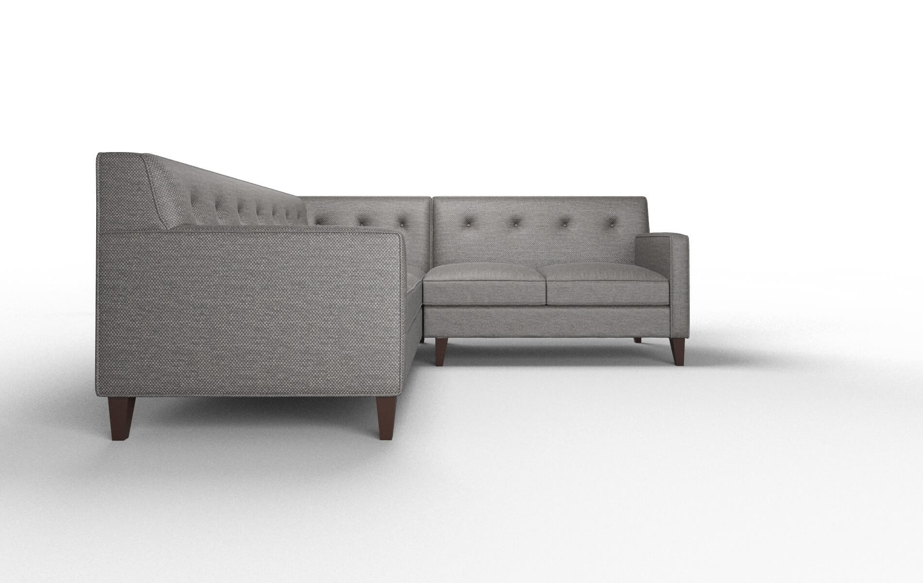 Harper Oscar Charcoal Sectional espresso legs 2
