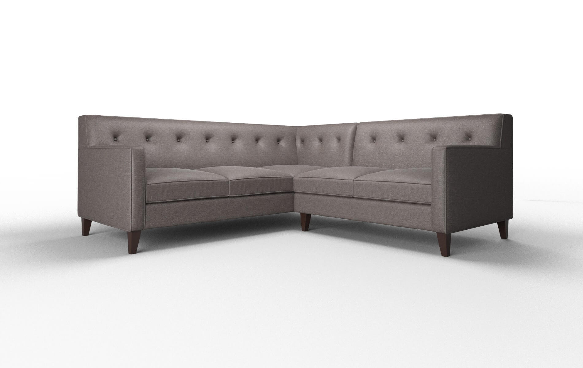 Harper Oscar chocolate Sectional Espresso Legs  1