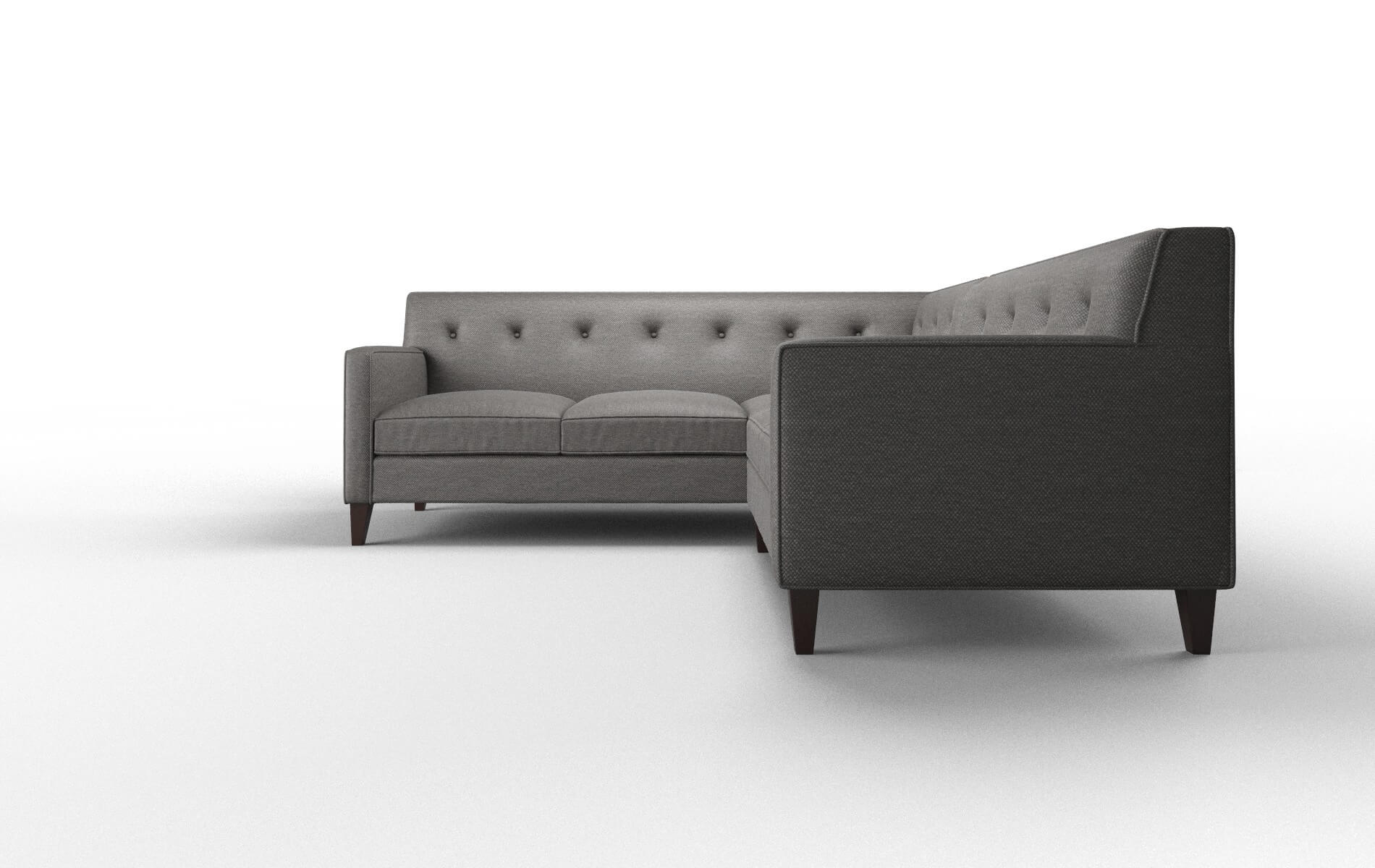 Harper Oscar Grey Sectional espresso legs 5