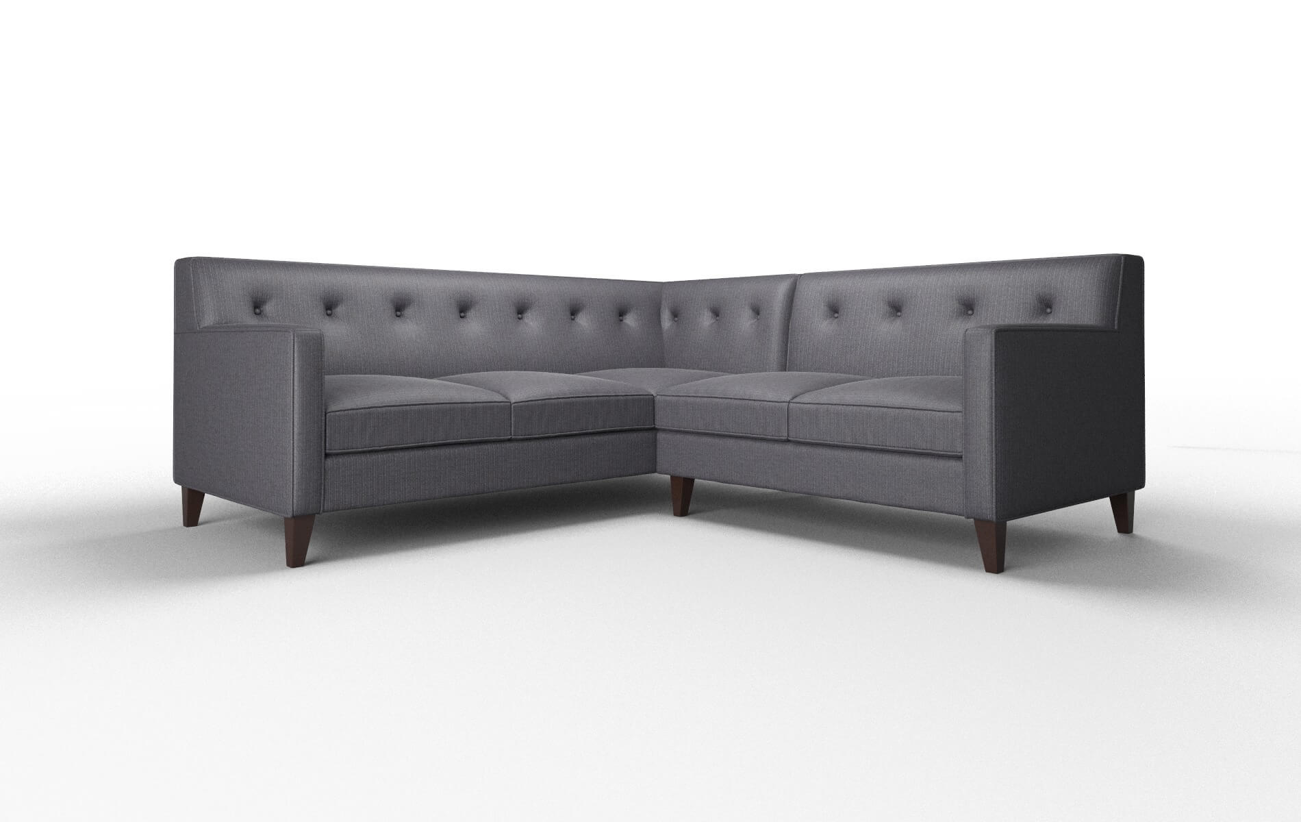 Harper Parker Charcoal Sectional espresso legs 1