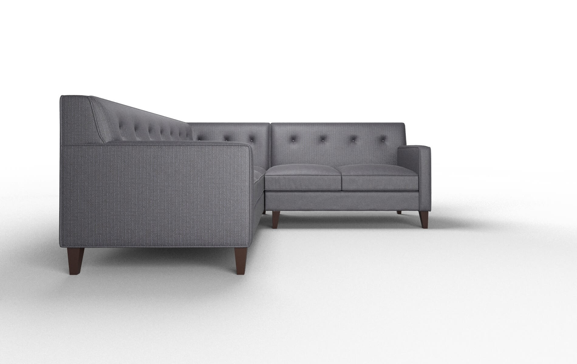 Harper Parker Charcoal Sectional espresso legs 2