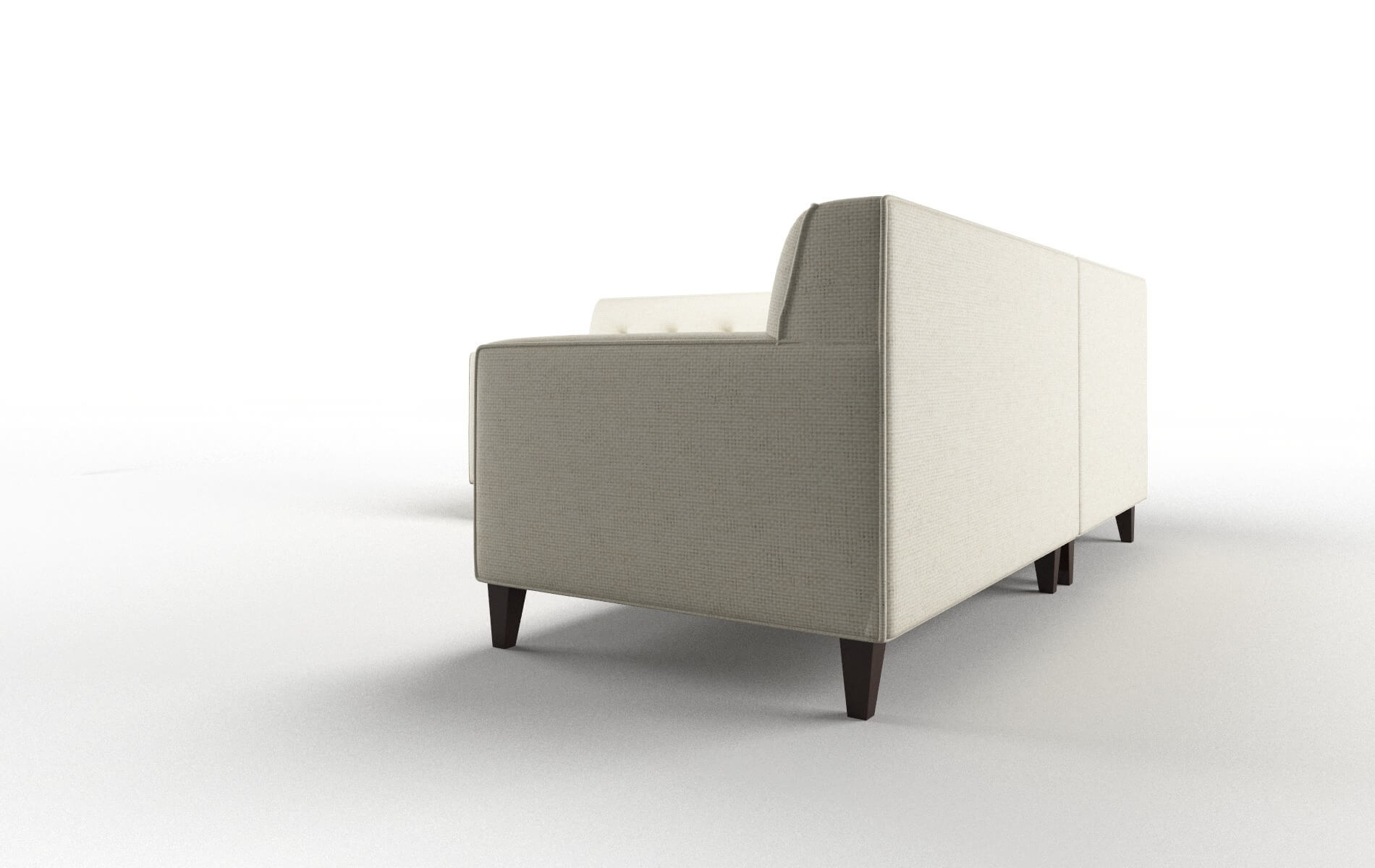 Harper Phoenix Ivory Sectional espresso legs 4