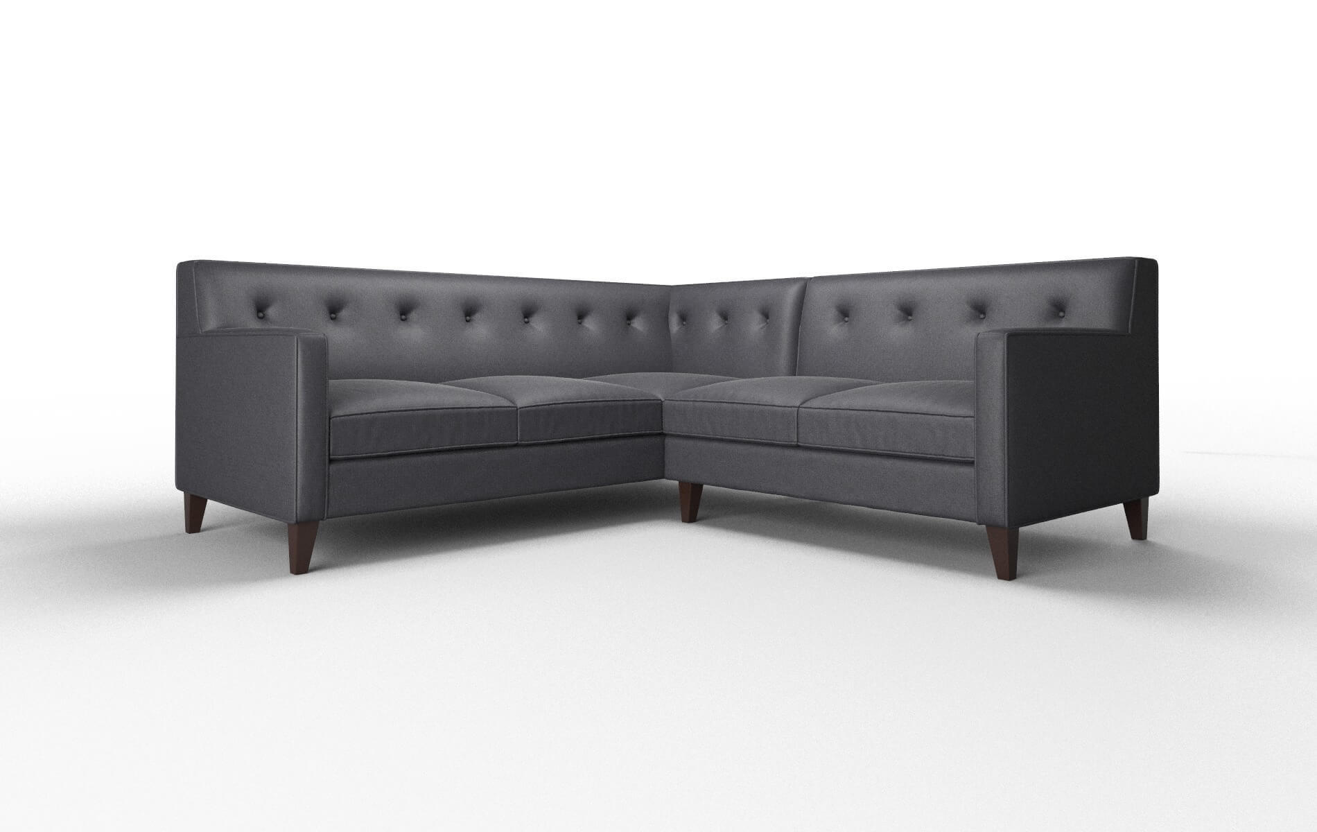 Harper Redondo Navy Sectional espresso legs 1