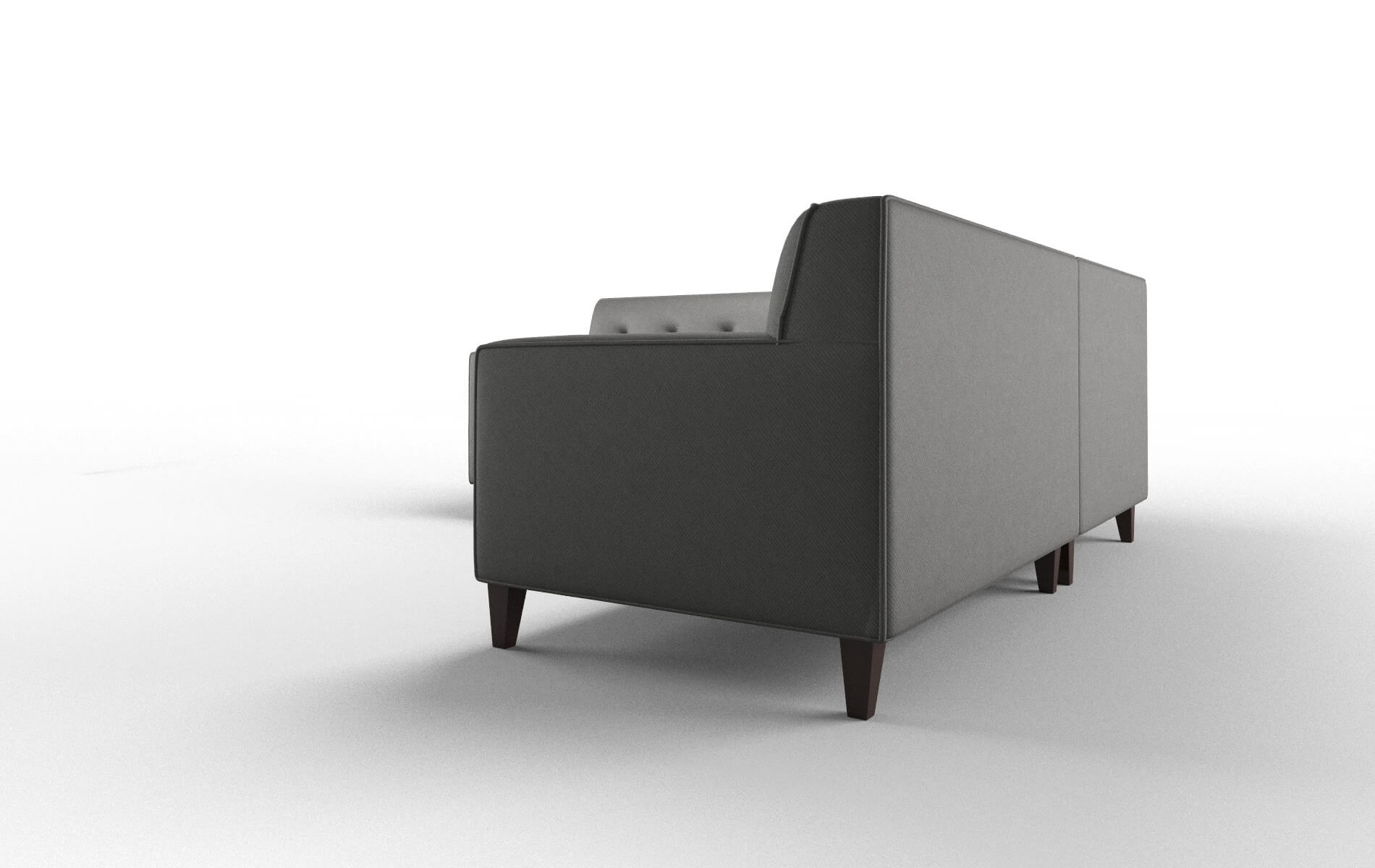 Harper Rocket Charcoal Sectional espresso legs 4