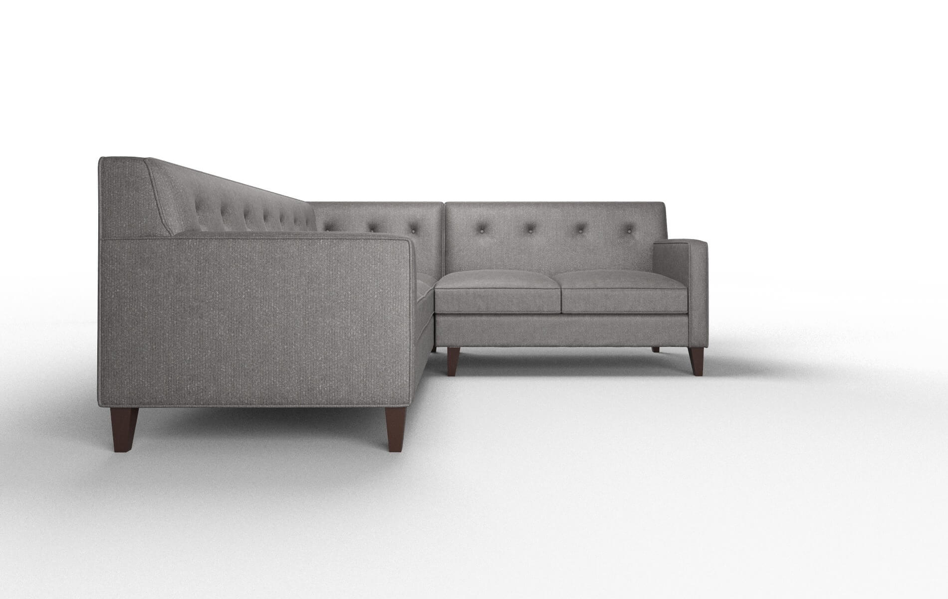 Harper Sasha Grey Sectional espresso legs 2