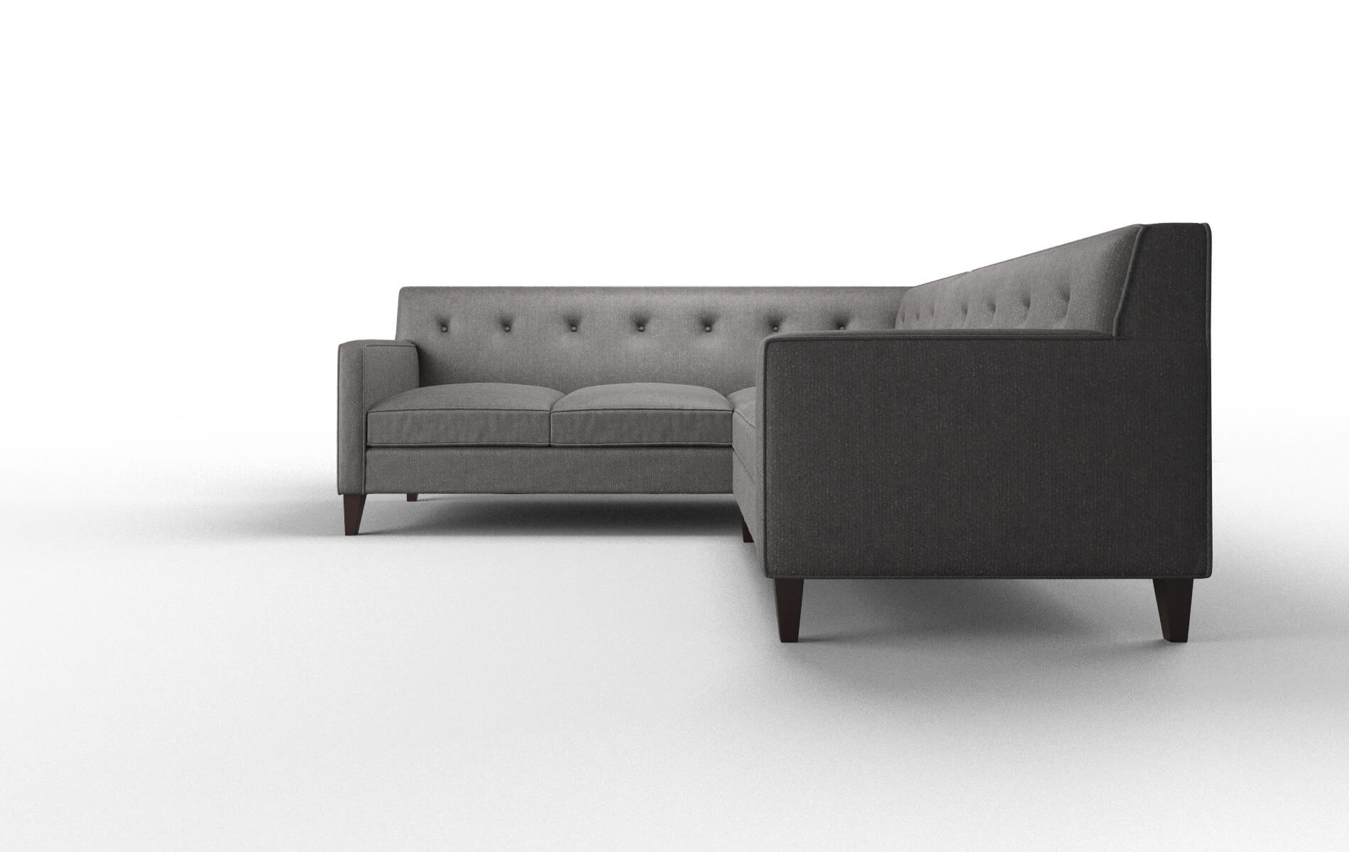 Harper Sasha Grey Sectional espresso legs 5