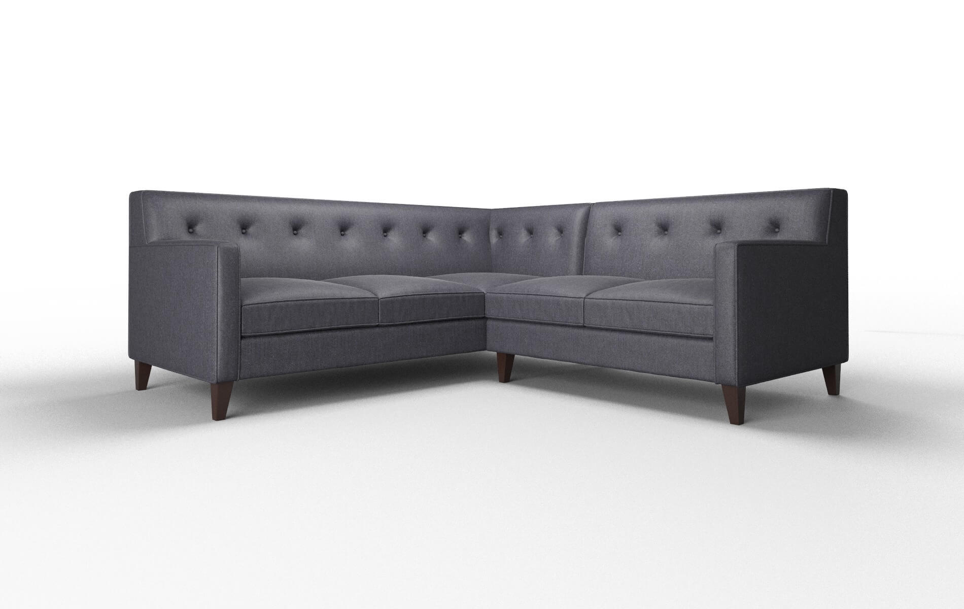 Harper Sasha navy Sectional Espresso Legs  1