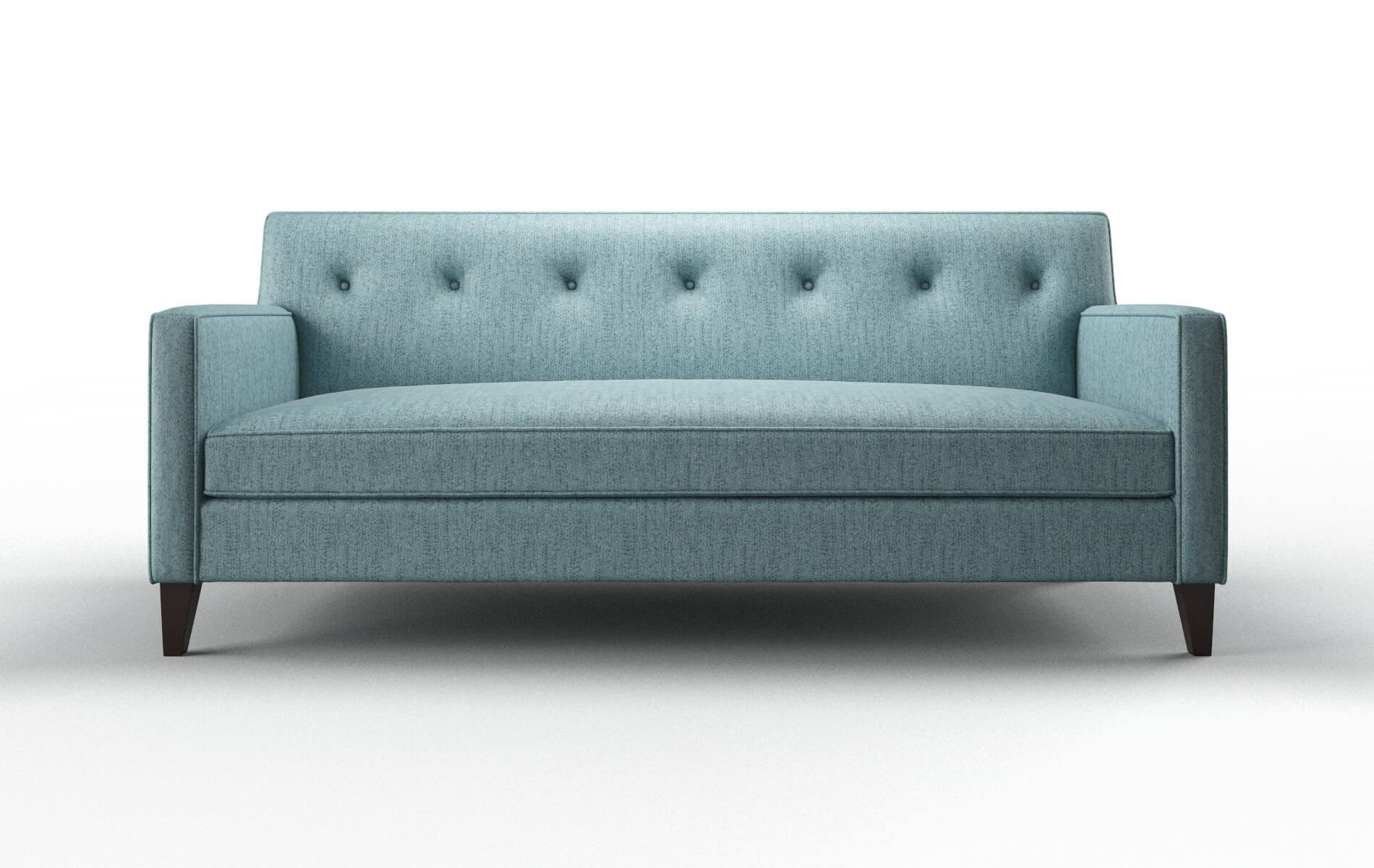 Harper Sasha Teal Sofa espresso legs 1