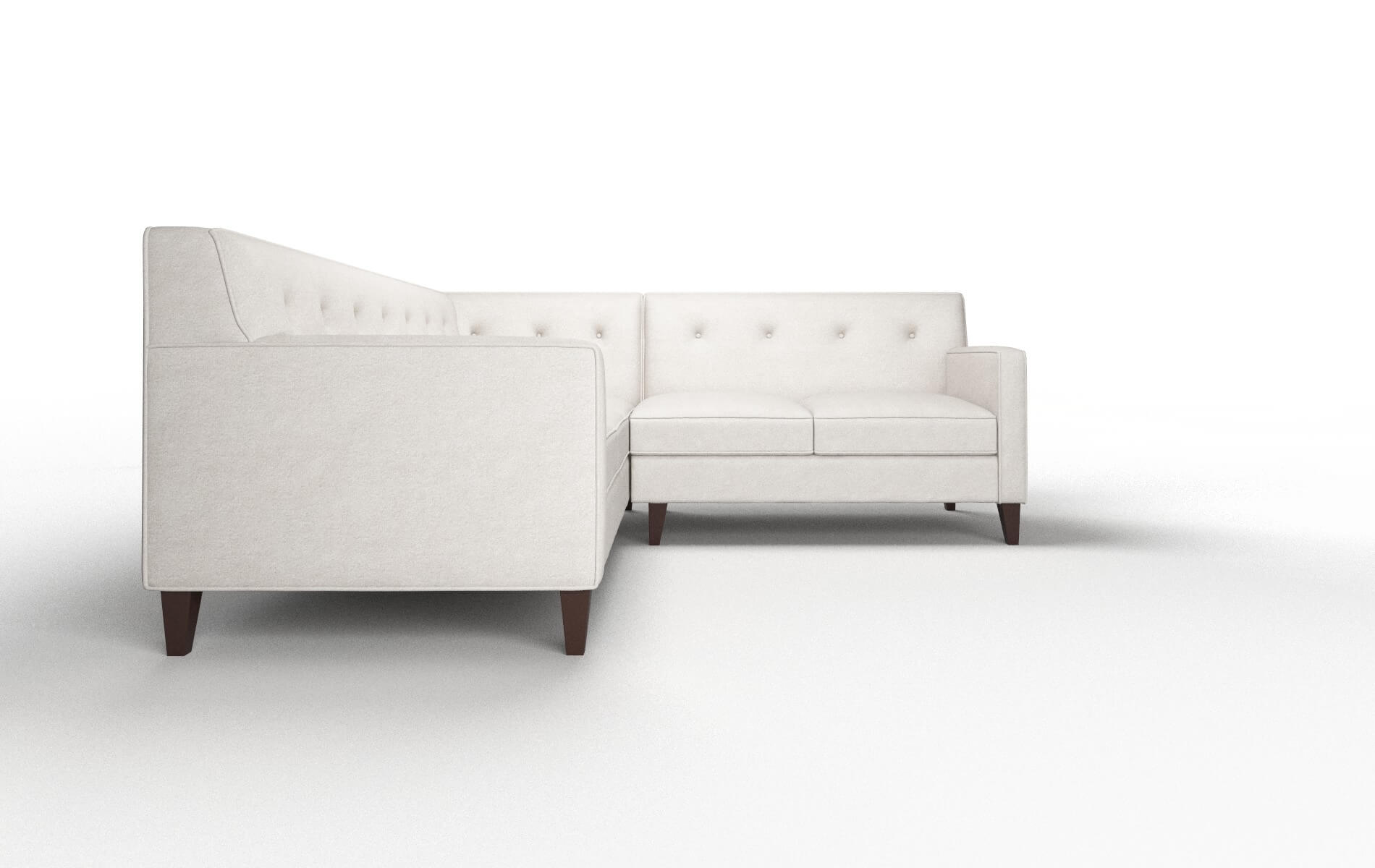 Harper Suave Dove Sectional espresso legs 2