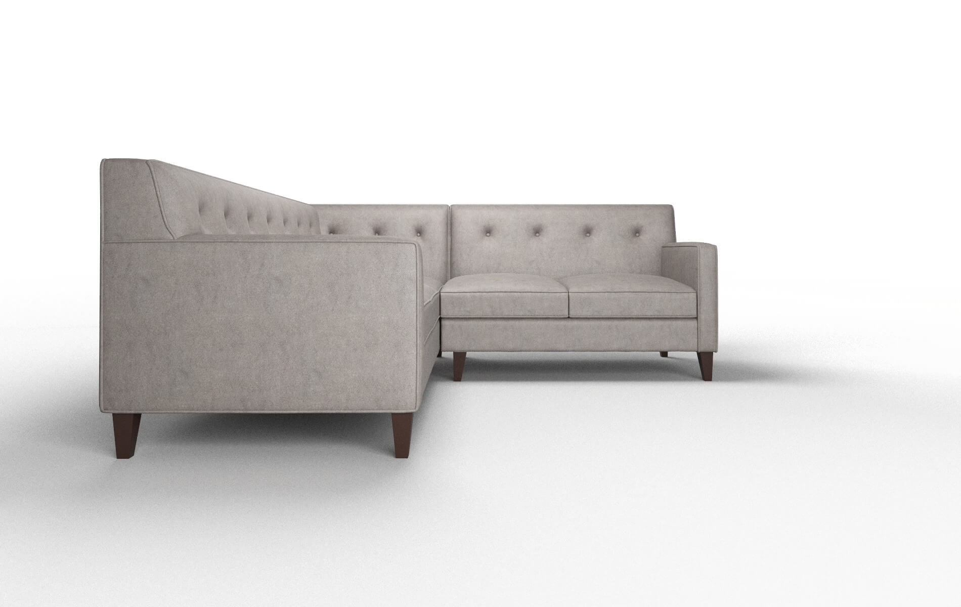 Harper Suave Slate Sectional espresso legs 2