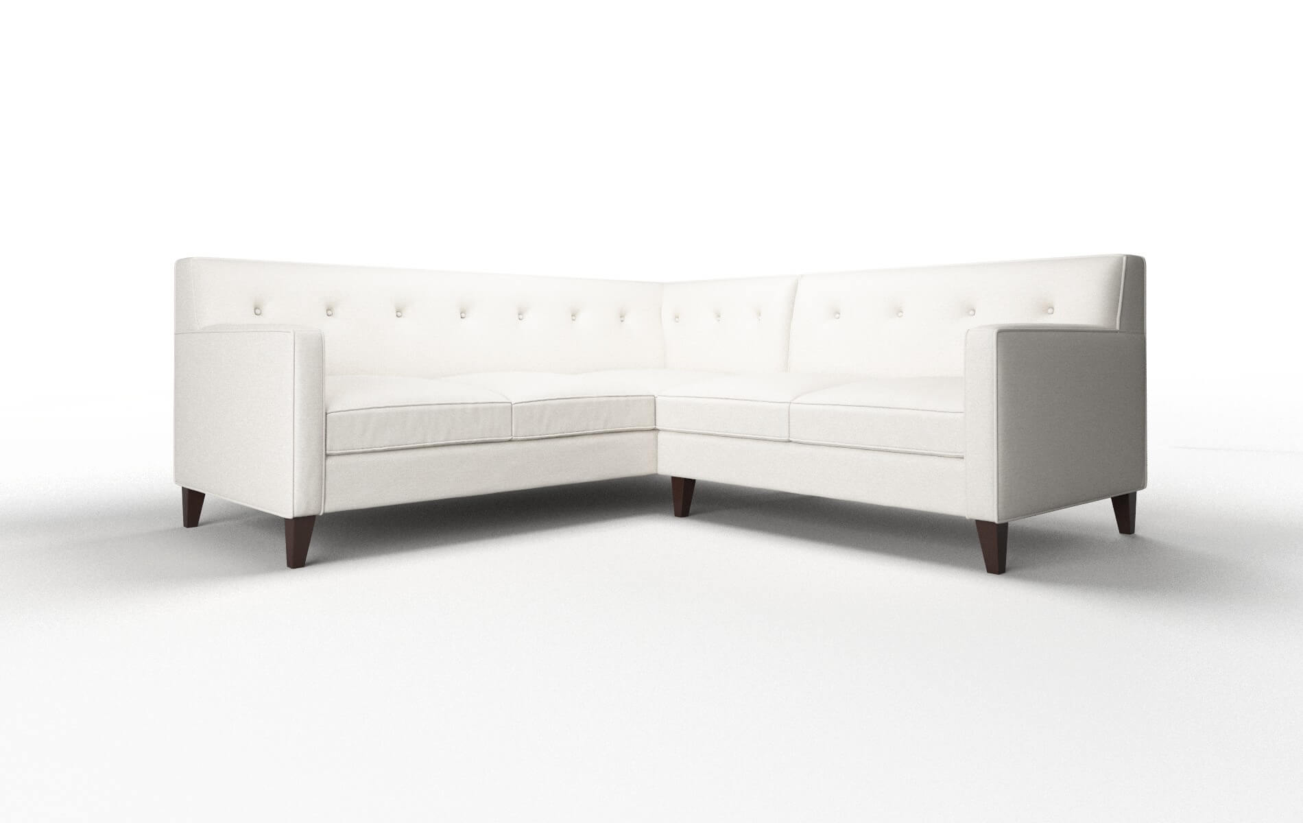 Harper Venice Eggshell Sectional espresso legs 1