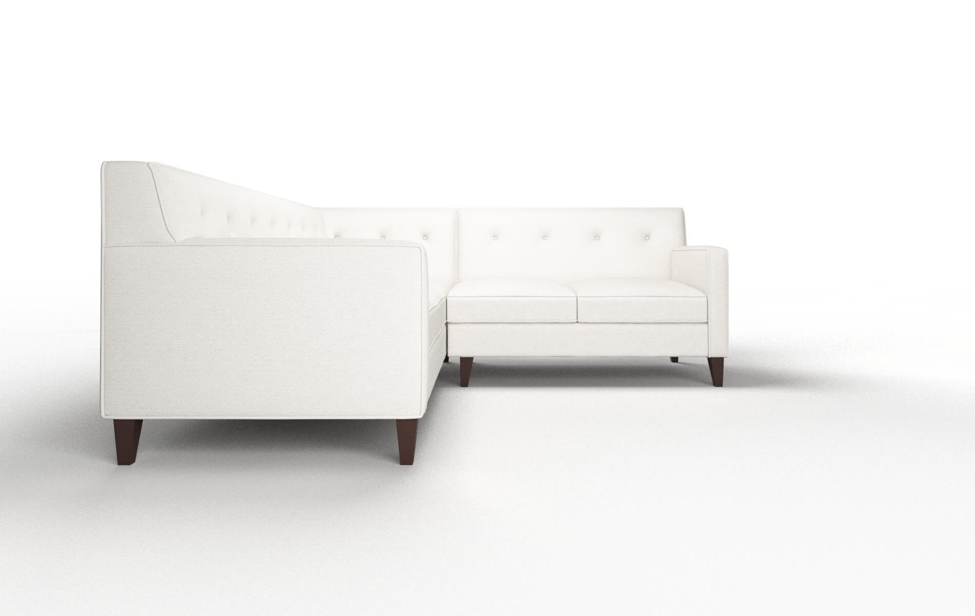 Harper Venice Eggshell Sectional espresso legs 2