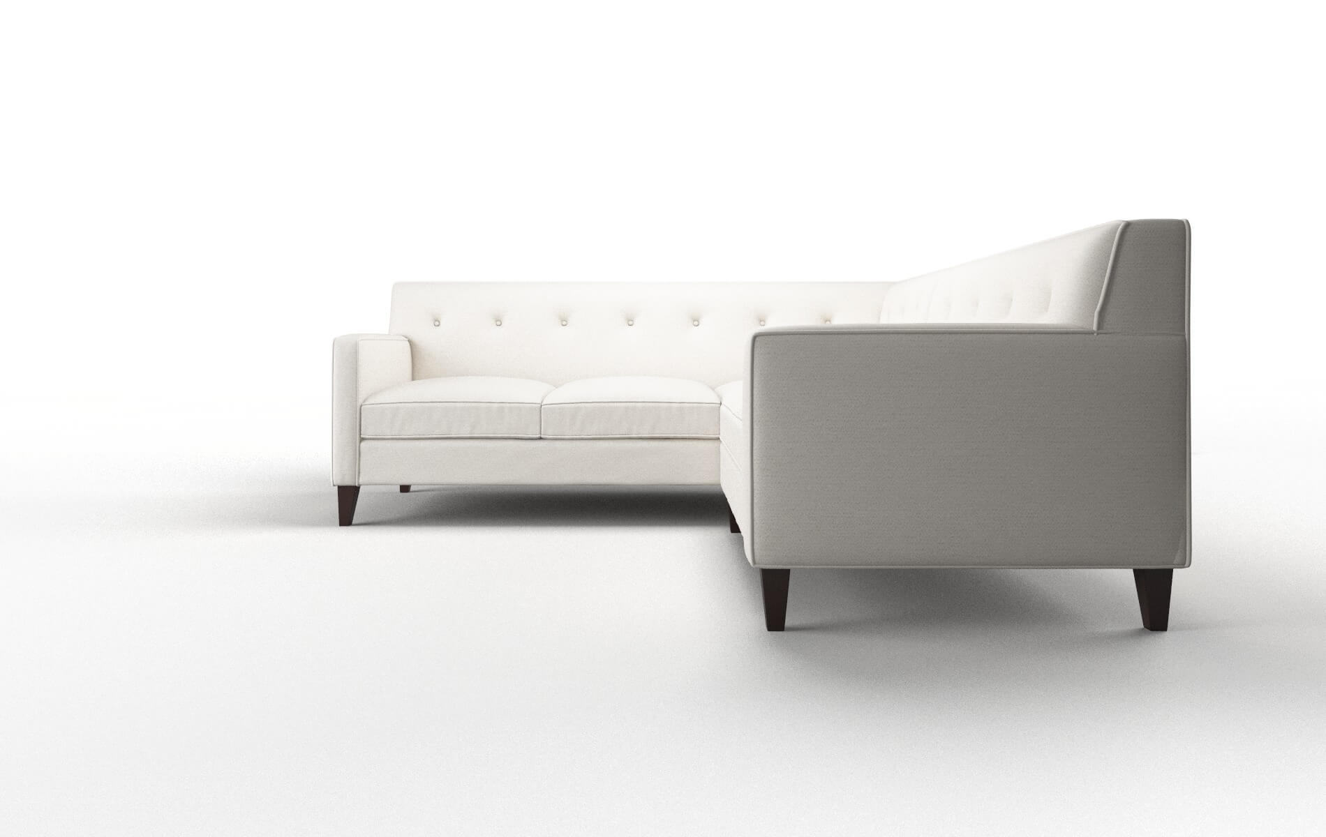 Harper Venice Eggshell Sectional espresso legs 5