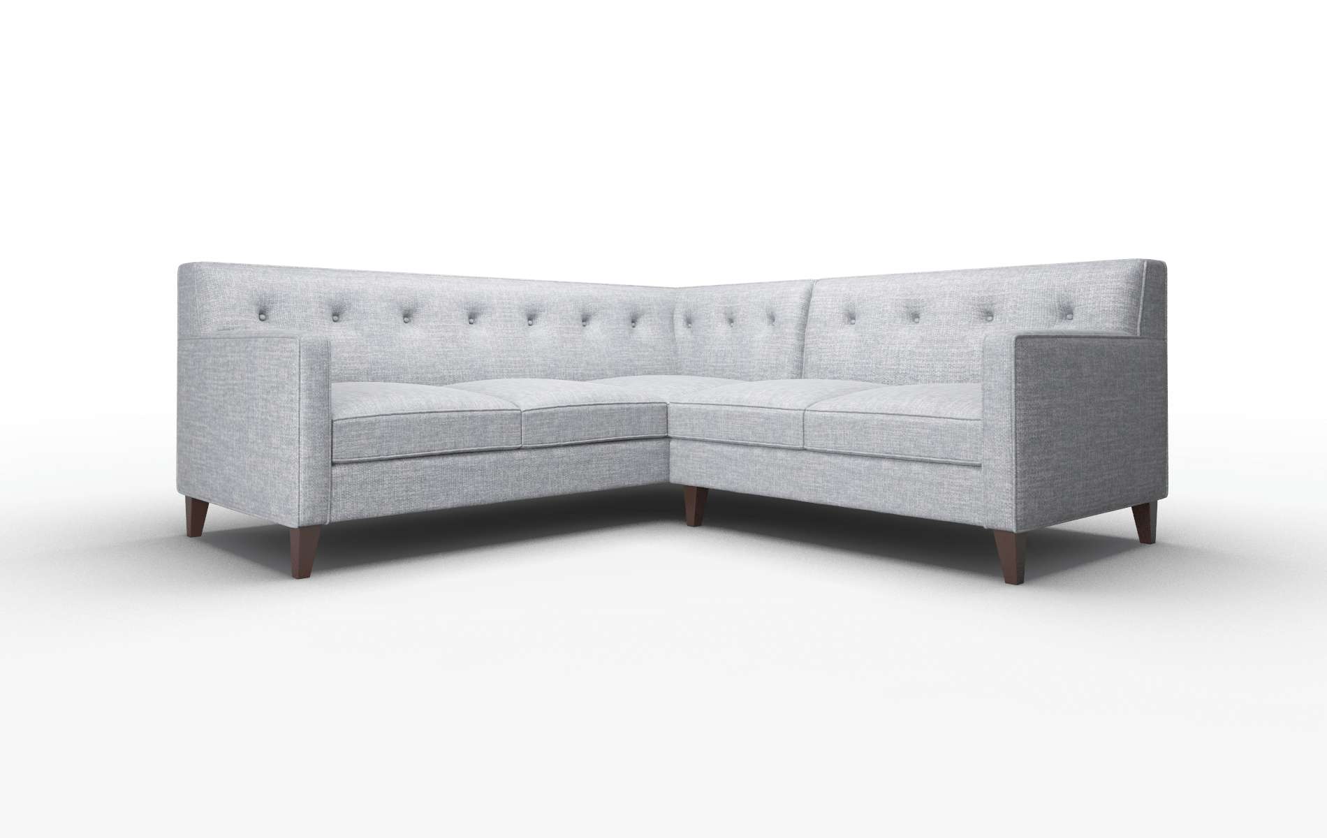 Harper Venus Mist Sectional espresso legs 1