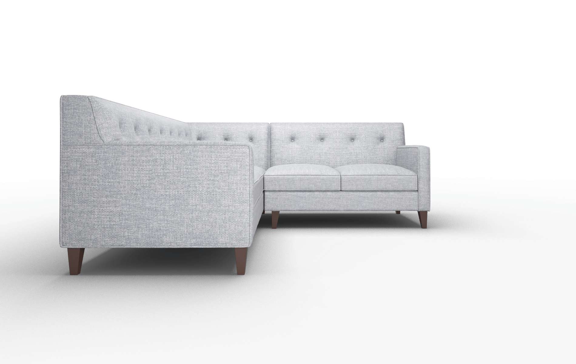 Harper Venus Mist Sectional espresso legs 2