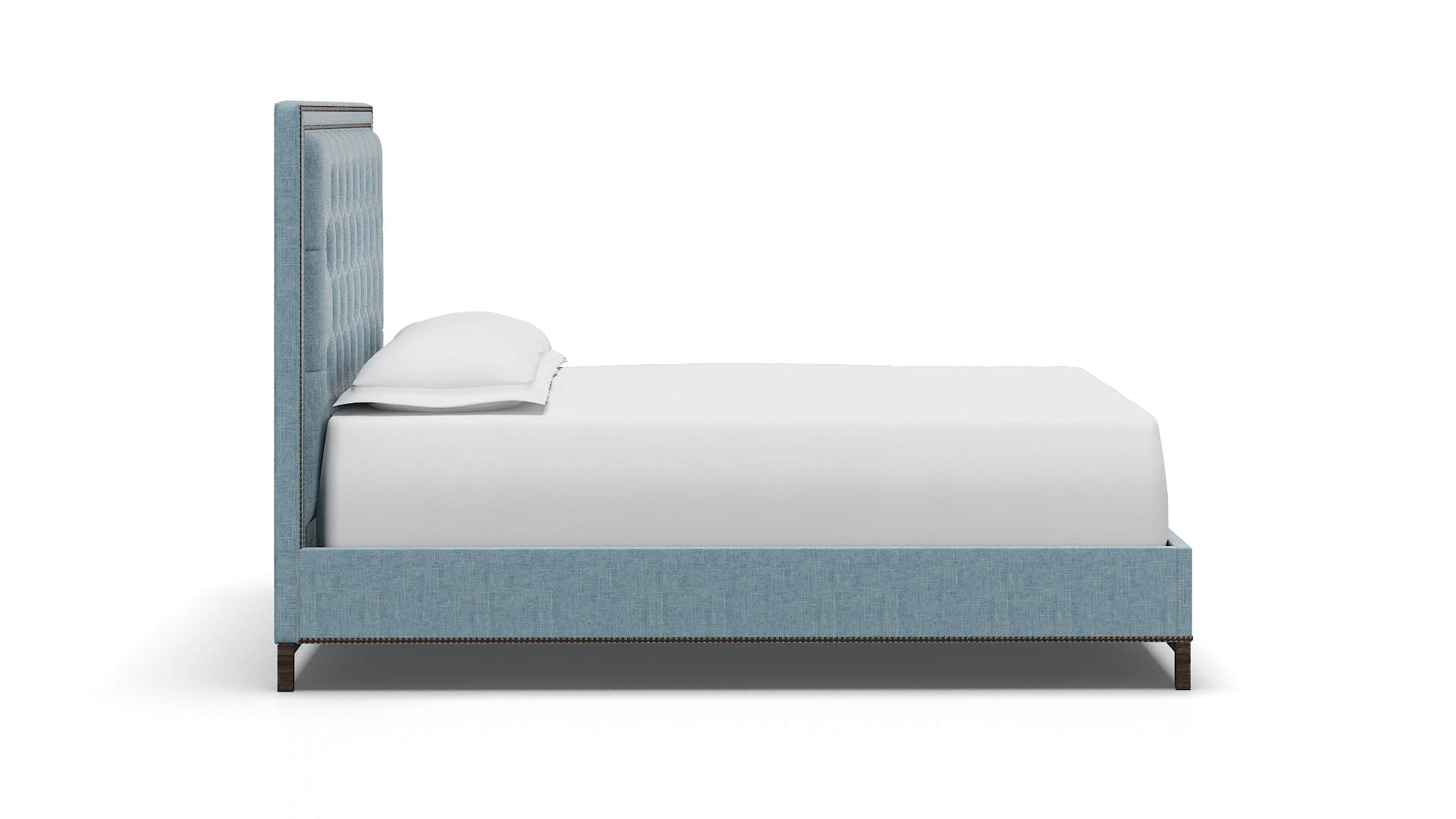 Heidi Atlas Turquoise Bed espresso legs 3