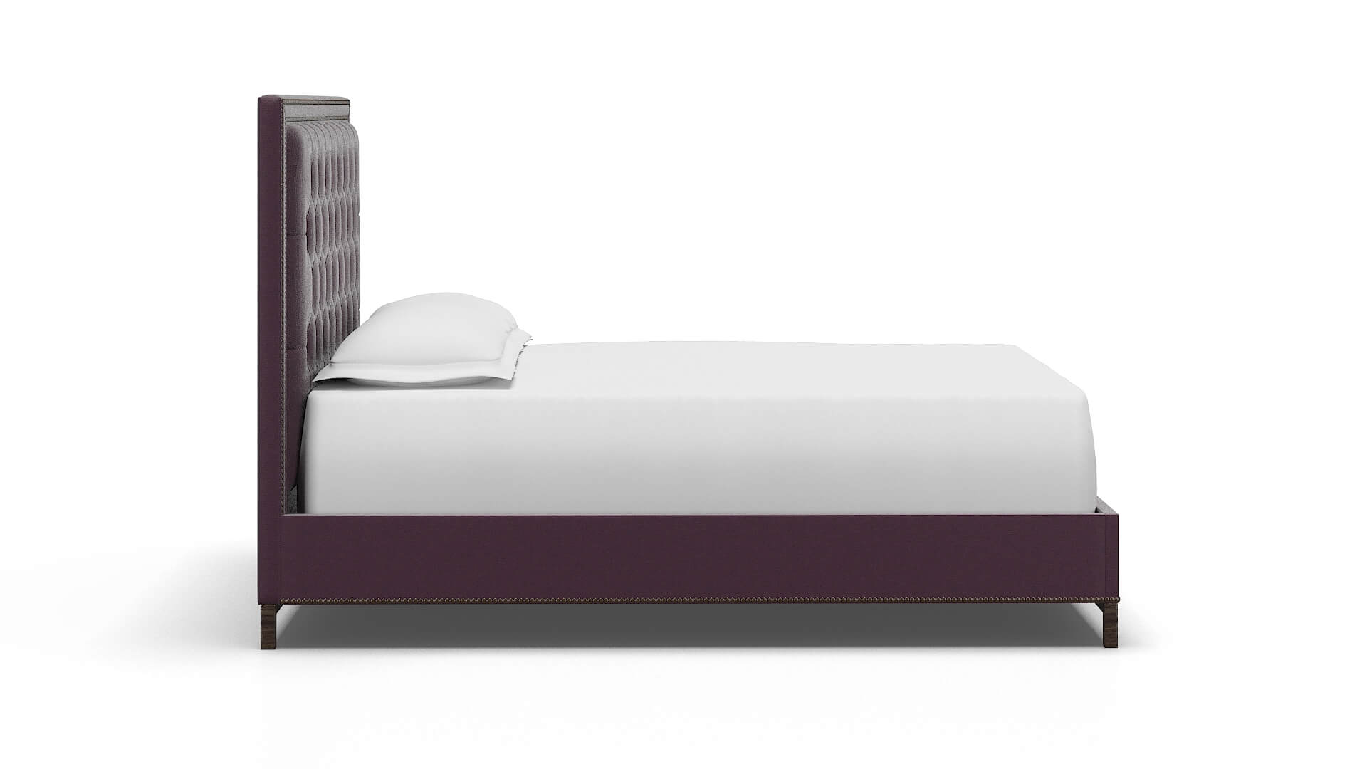 Heidi Bella Aubergine Bed espresso legs 3