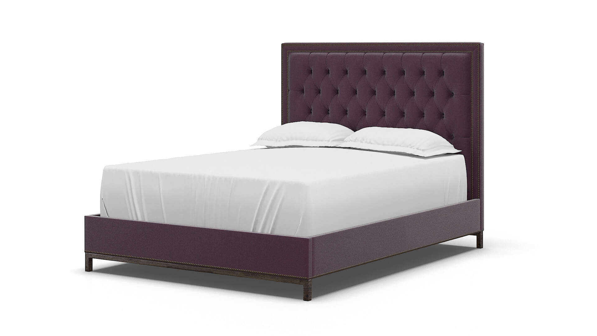 Heidi Bella Aubergine Bed espresso legs 5