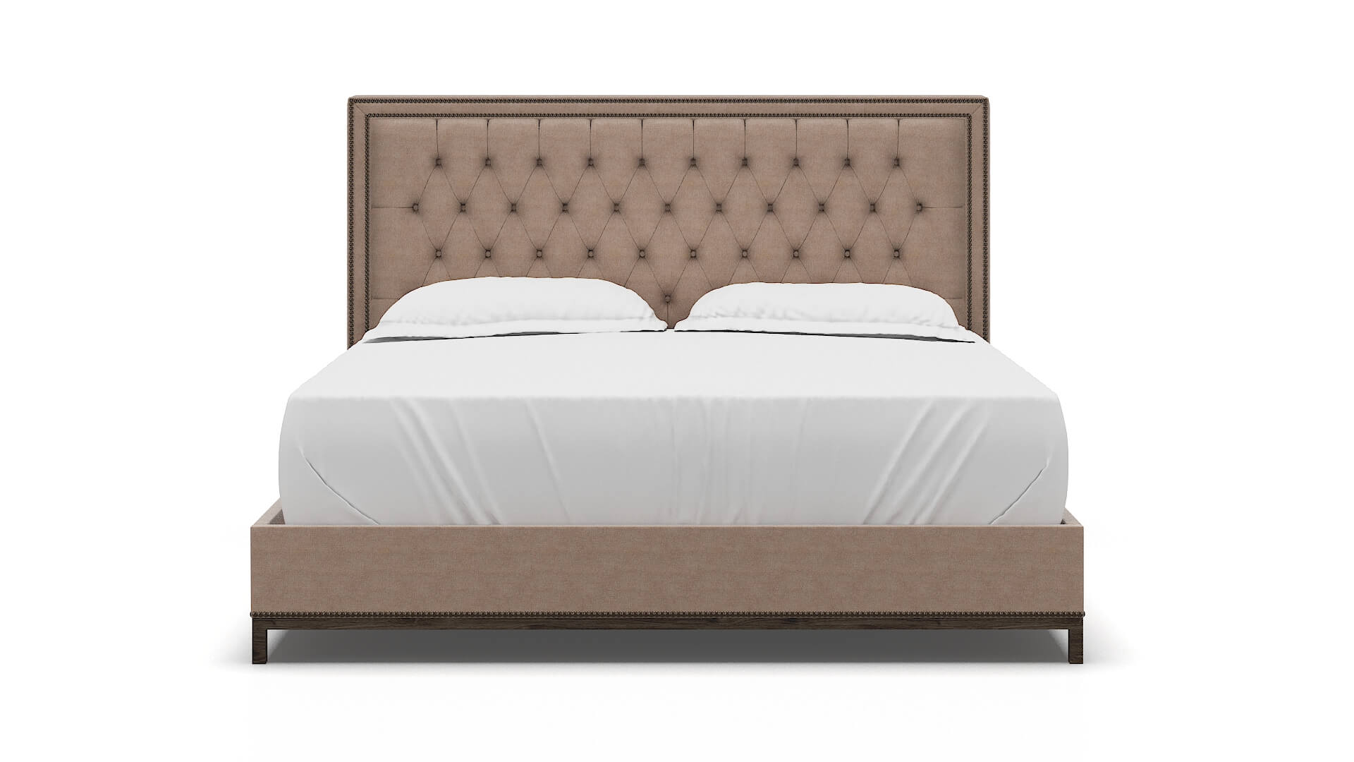 Heidi Bella Pewter Bed King espresso legs 1