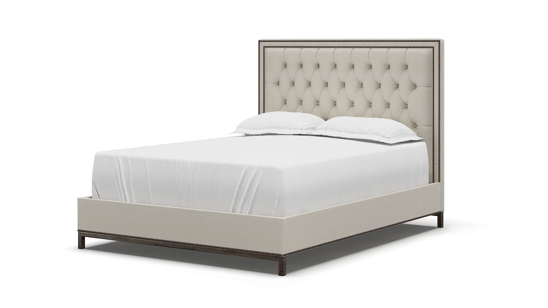 Heidi Bungalow Ivory Bed espresso legs 5