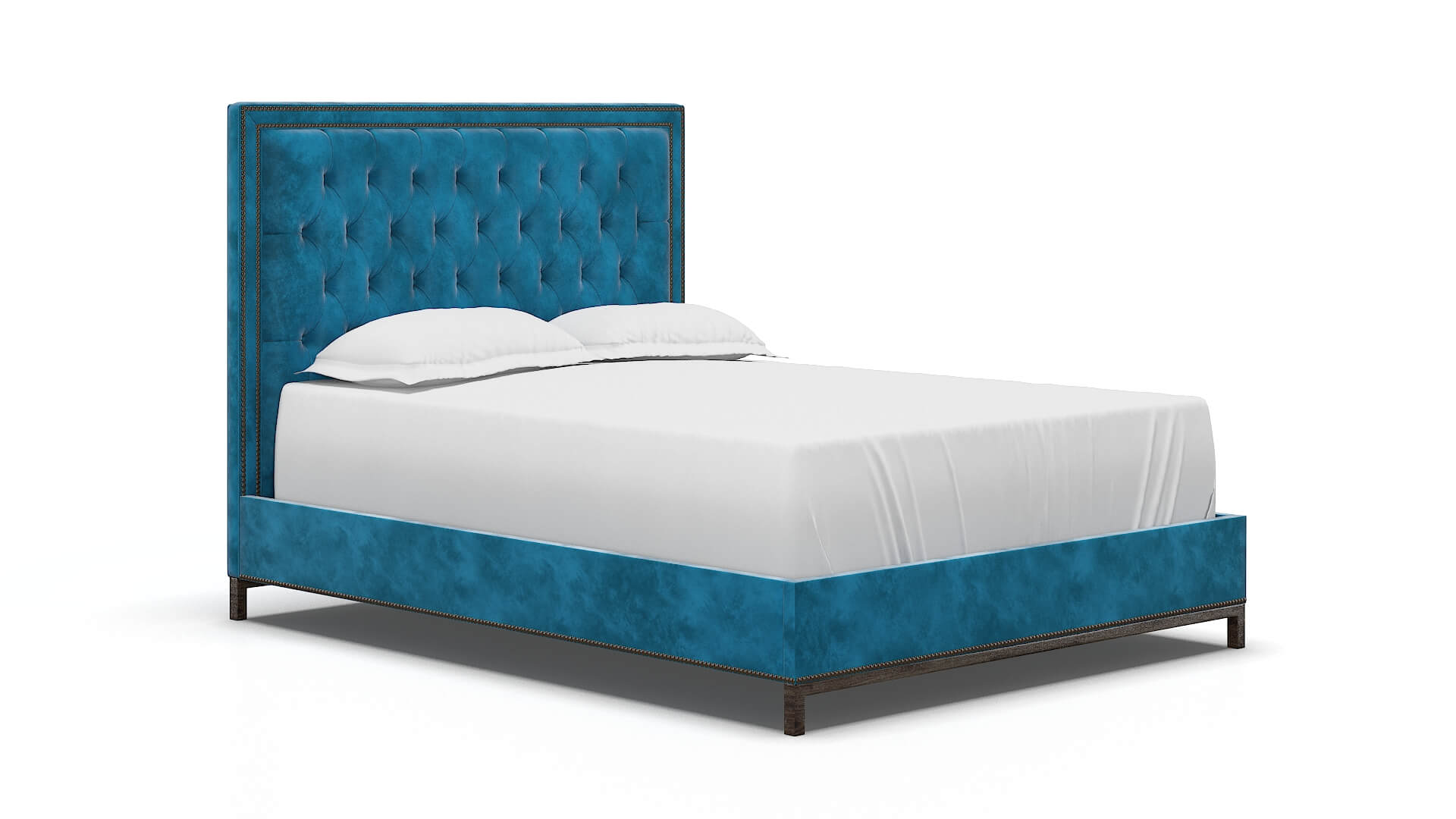 Heidi Buzz Teal Bed espresso legs 2