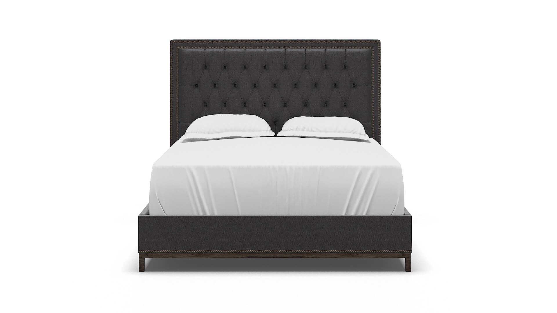 Heidi Catalina Charcoal Bed espresso legs 1