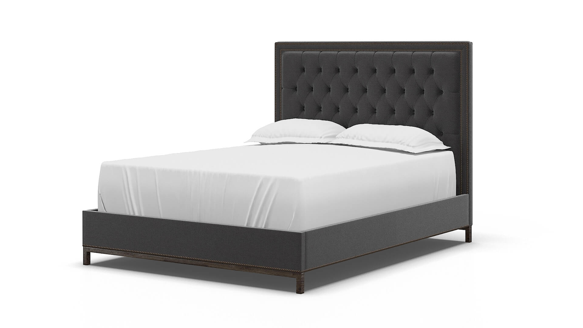 Heidi Catalina Charcoal Bed espresso legs 5