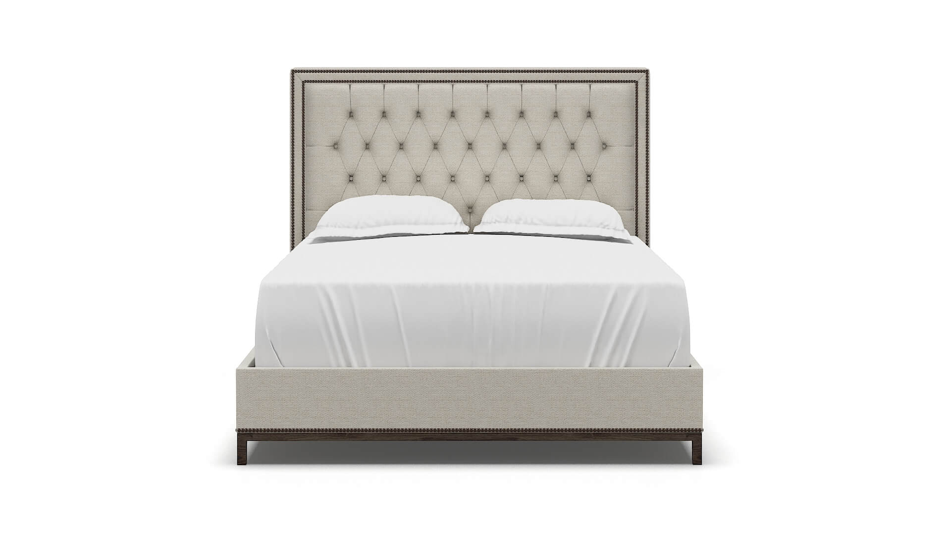 Heidi Catalina Linen Bed espresso legs 1