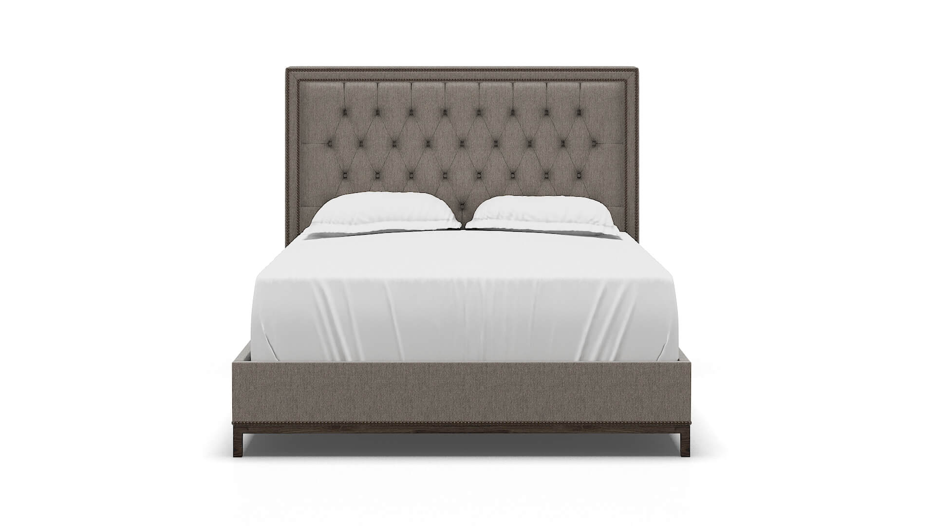 Heidi Cosmo Taupe Bed espresso legs 1