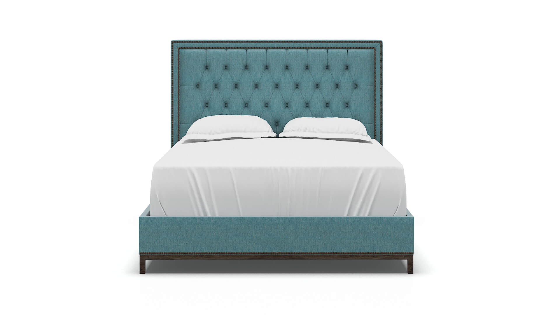 Heidi Cosmo Turquoise Bed espresso legs 1