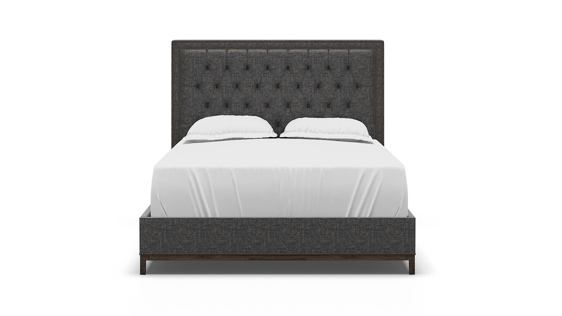 Heidi Insight Charcoal Bed espresso legs 1