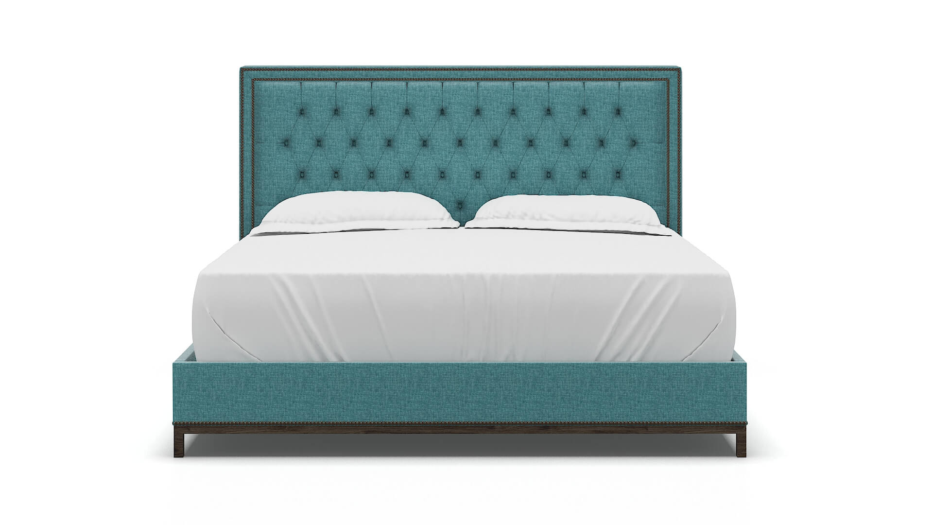 Heidi Keylargo Teal Bed King espresso legs 1