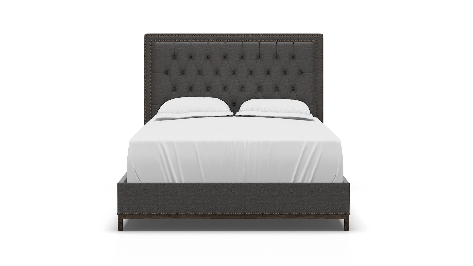 Heidi Oscar Grey Bed espresso legs 1
