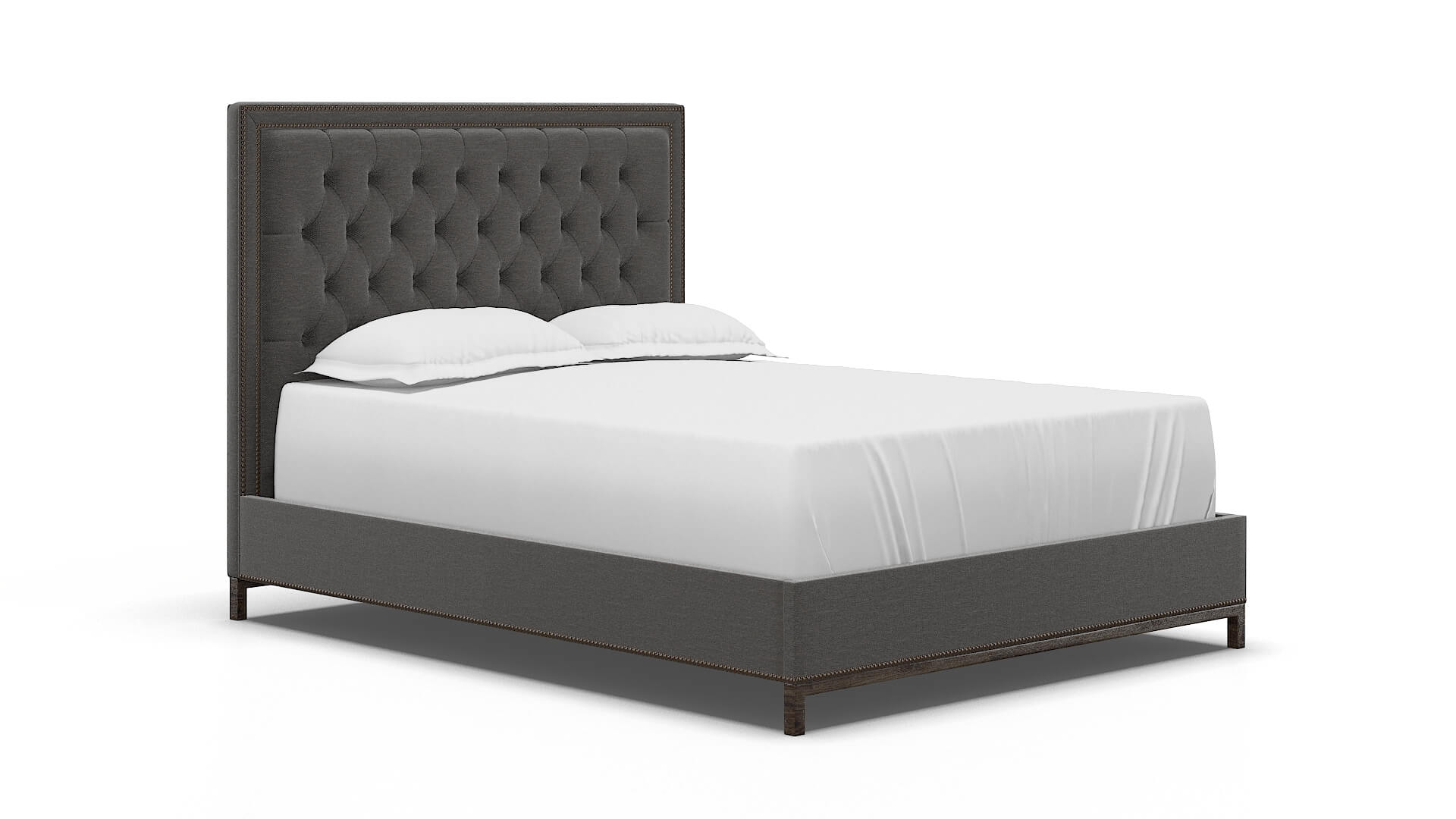 Heidi Oscar Grey Bed espresso legs 2