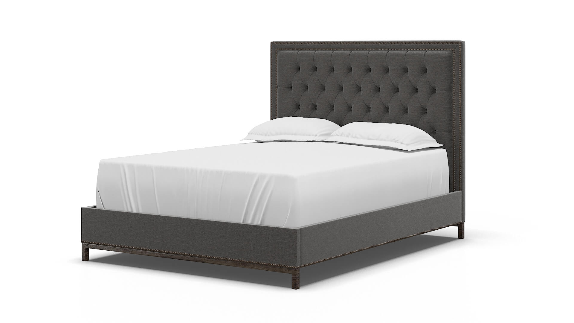 Heidi Oscar Grey Bed espresso legs 5