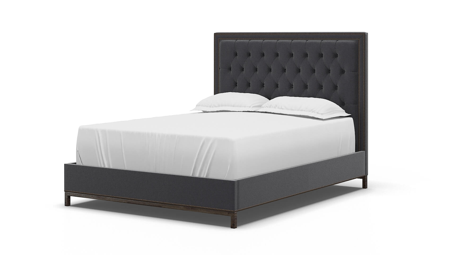 Heidi Parker Charcoal Bed espresso legs 5