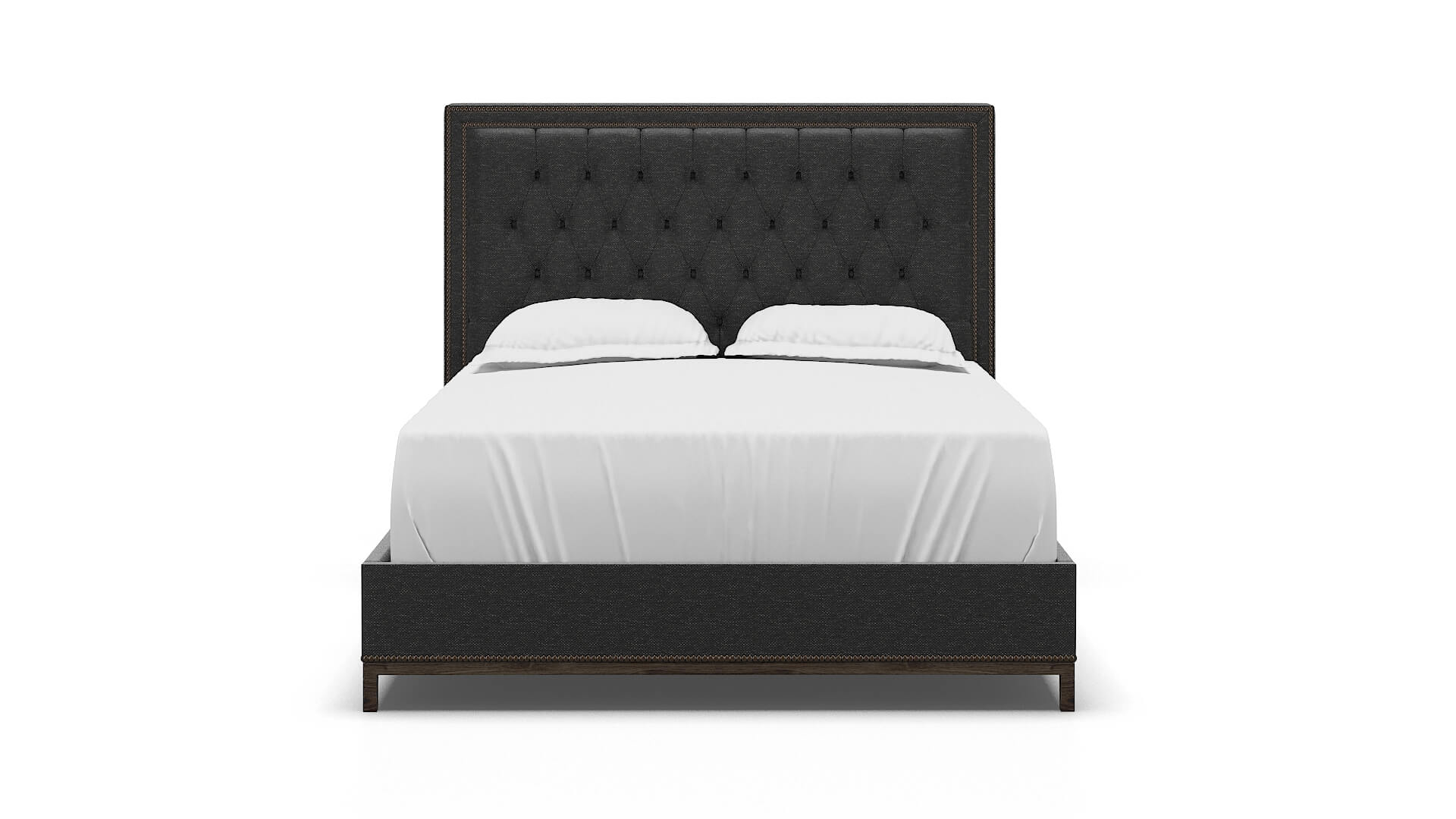 Heidi Phoenix Charcoal Bed espresso legs 1