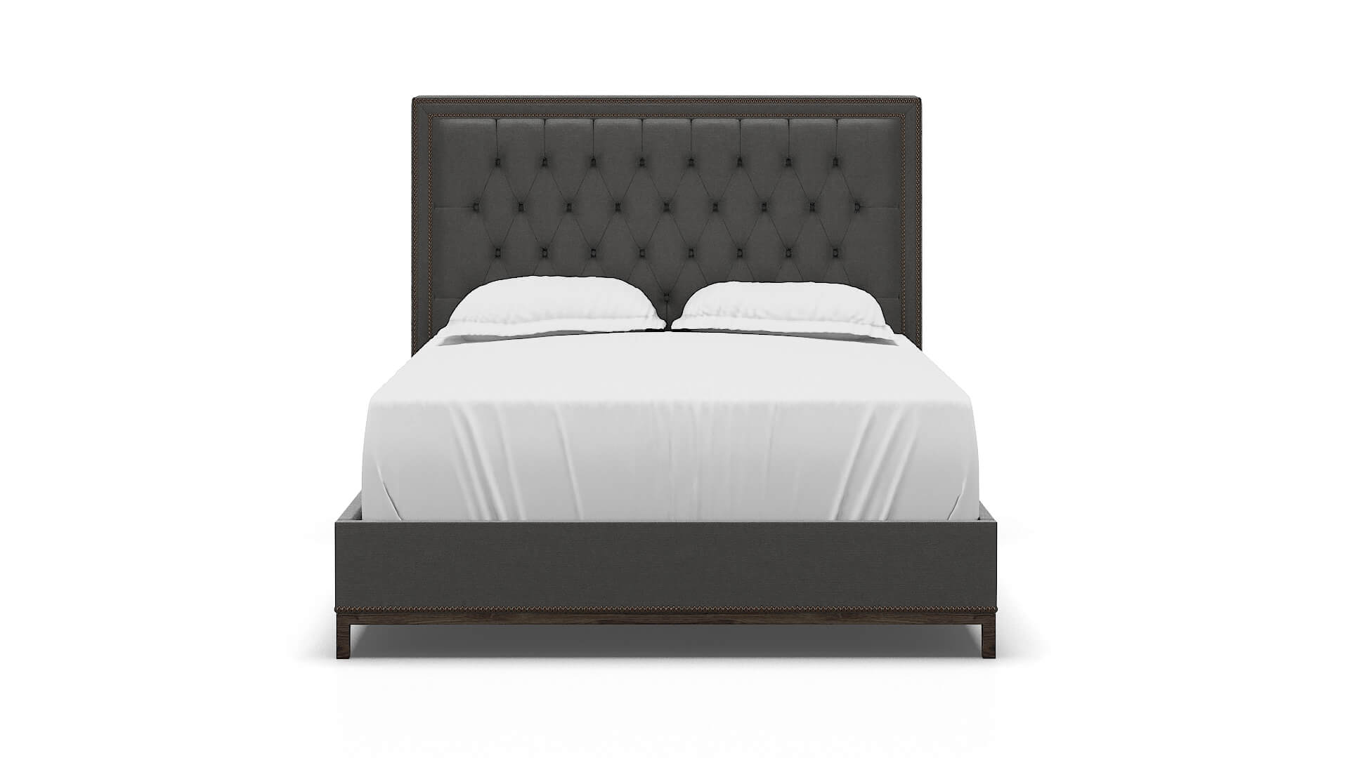 Heidi Rocket Charcoal Bed espresso legs 1