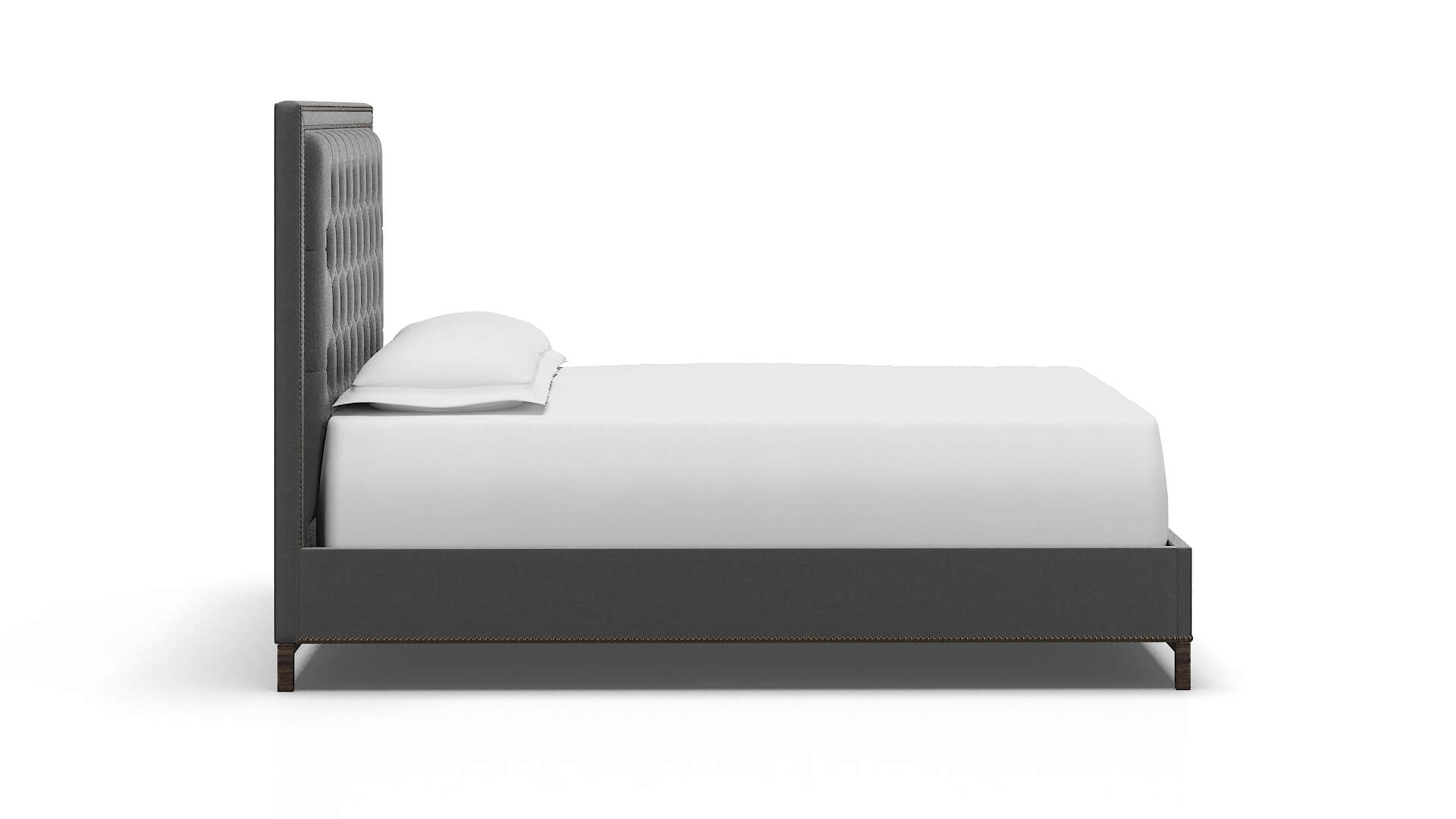 Heidi Rocket Charcoal Bed espresso legs 3